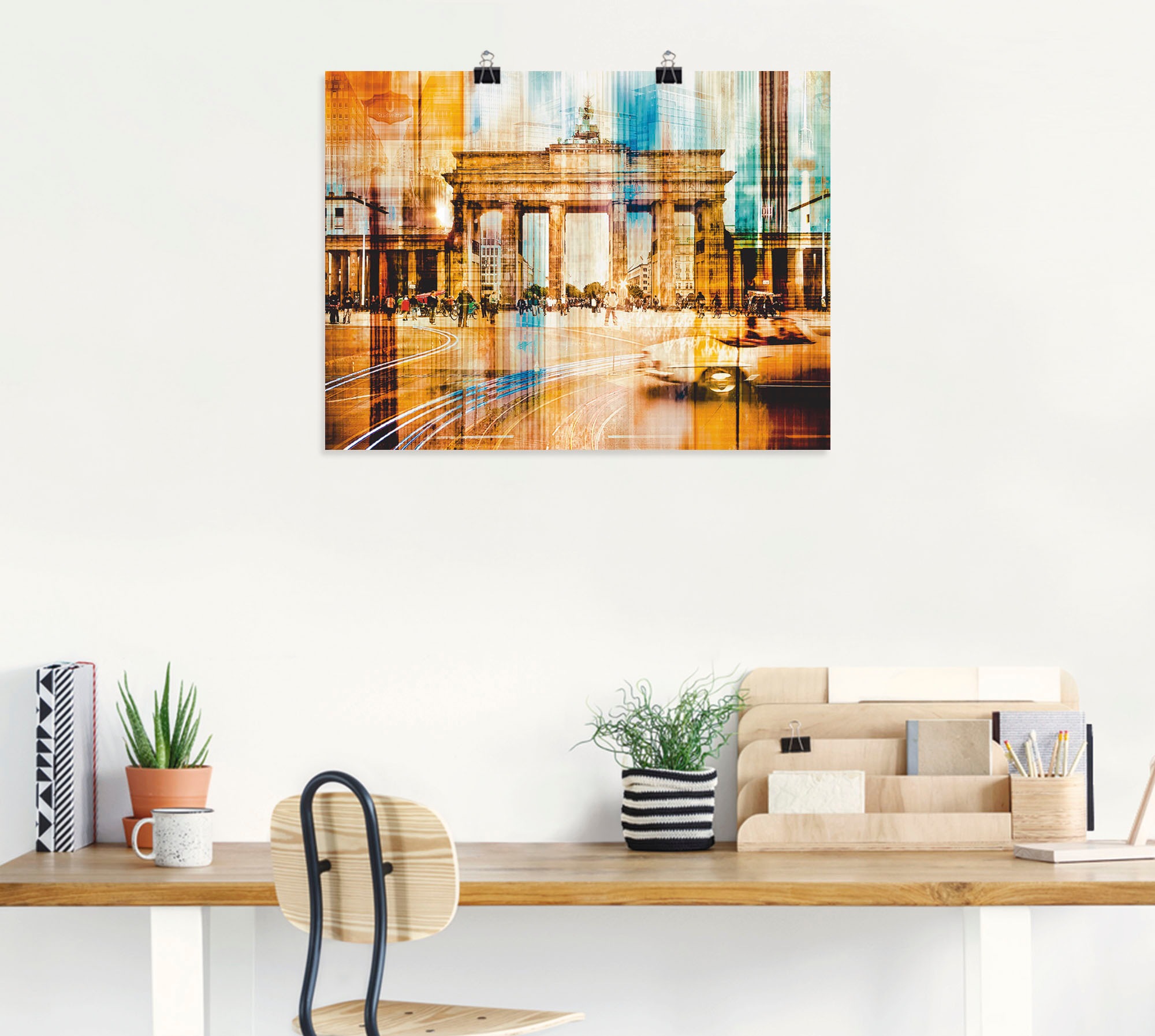 Artland Wandbild »Berlin Skyline II«, Gebäude, (1 St.), als Leinwandbild, Wandaufkleber oder Poster in versch. Größen