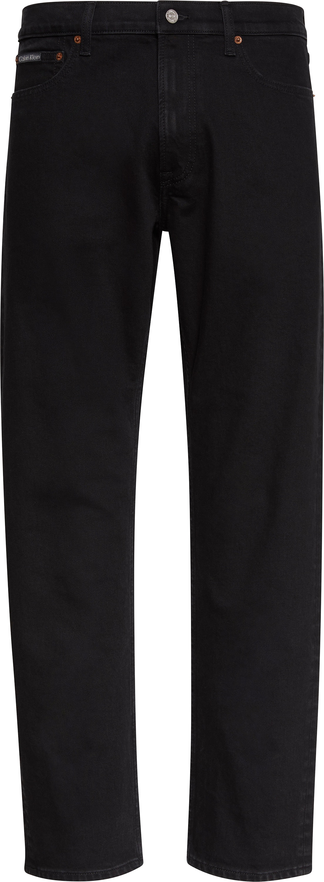 Calvin Klein Slim-fit-Jeans used washed, Slim Straight Fit, Logopatch am Bund