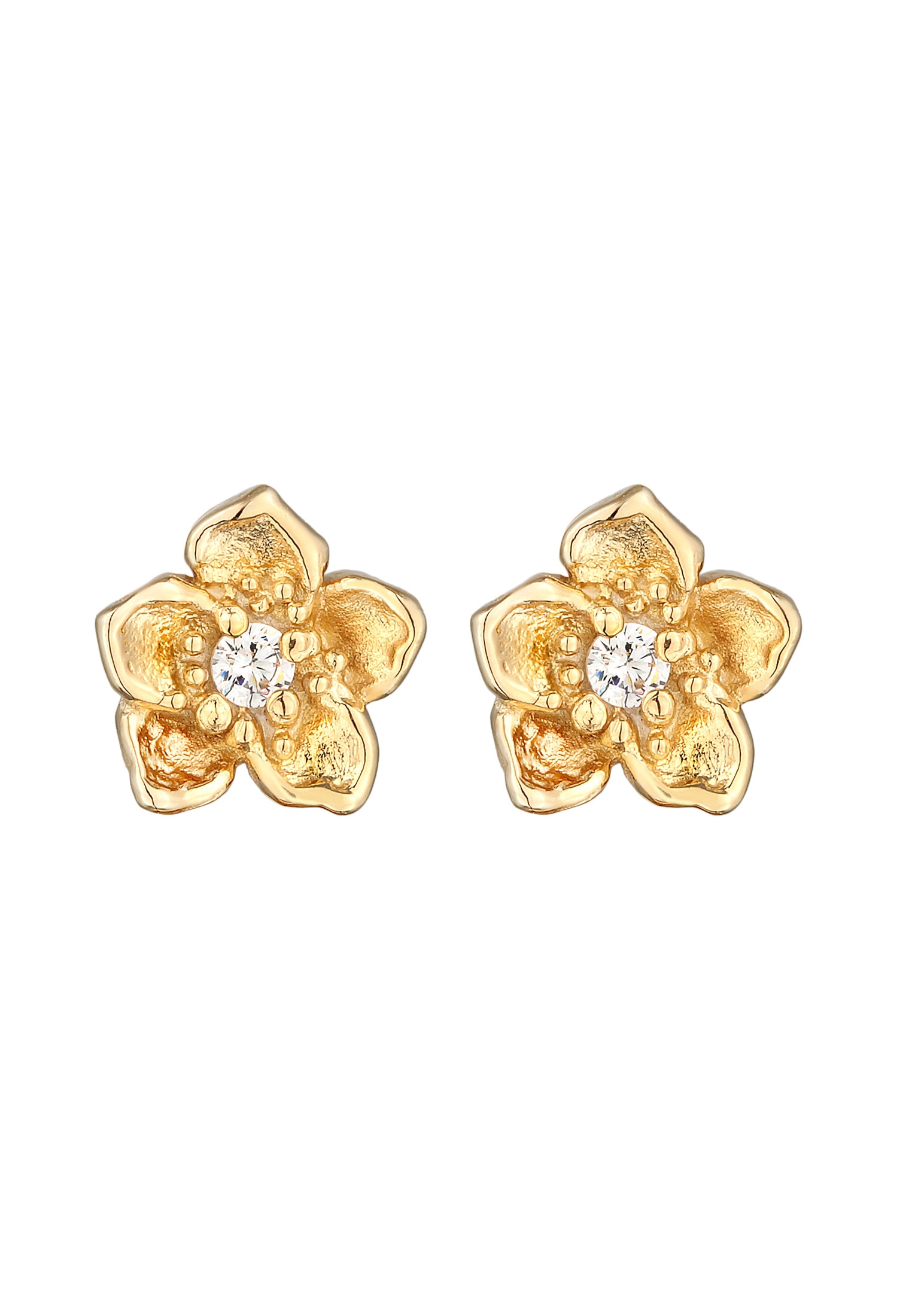Elli Paar Ohrstecker »Ohrringe Blüte Blume Flower Zirkonia 925 Silber«