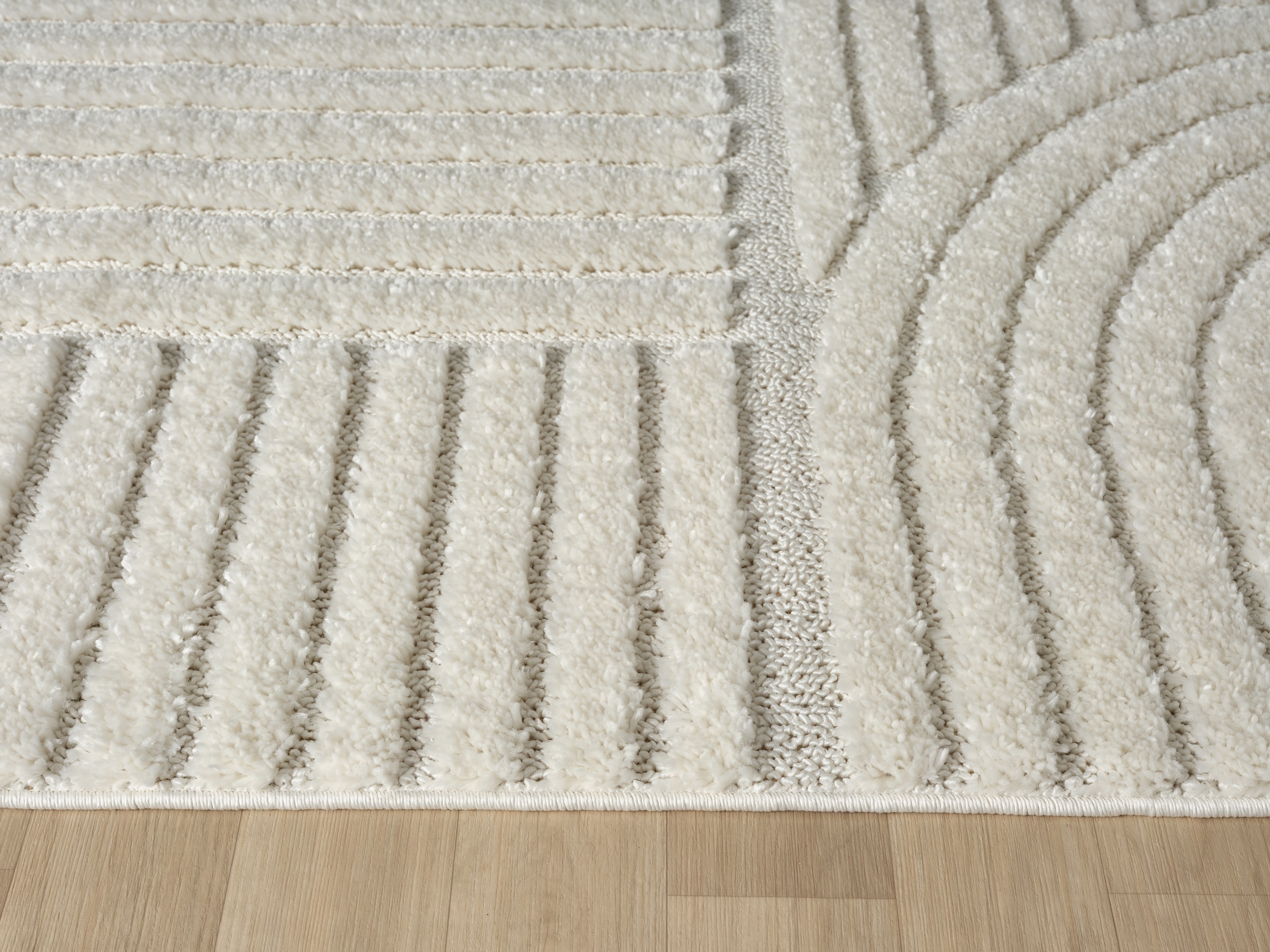 OTTO home Teppich »Jonne«, rechteckig, 20 mm Höhe, Boho Design, 3D Optik, Scandi, Wohnzimmer, Schlafzimmer