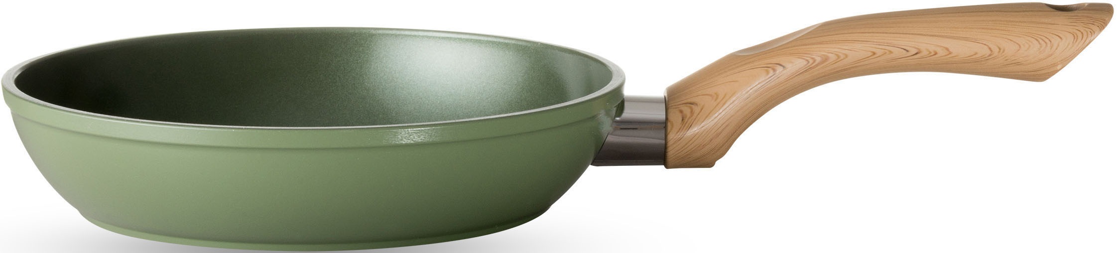 JUST VEGAN Bratpfanne »CeraVegan«, Aluminium, (1 tlg.), Pflanzliche Keramikbeschichtung, Induktion