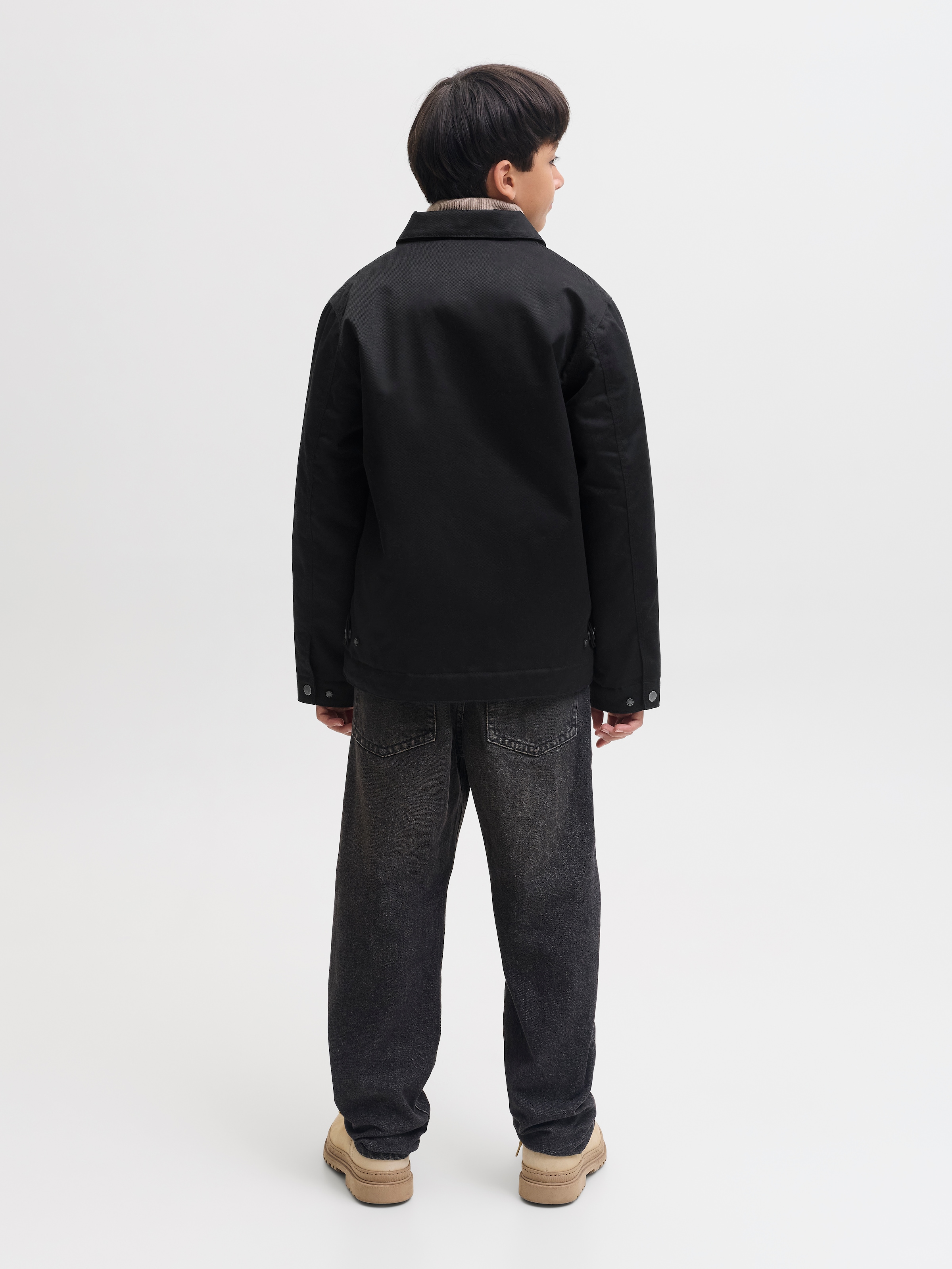 Jack & Jones Junior Kurzjacke »JJECOLTON WORKER JACKET JNR« Materialmix, mit Reißverschluss
