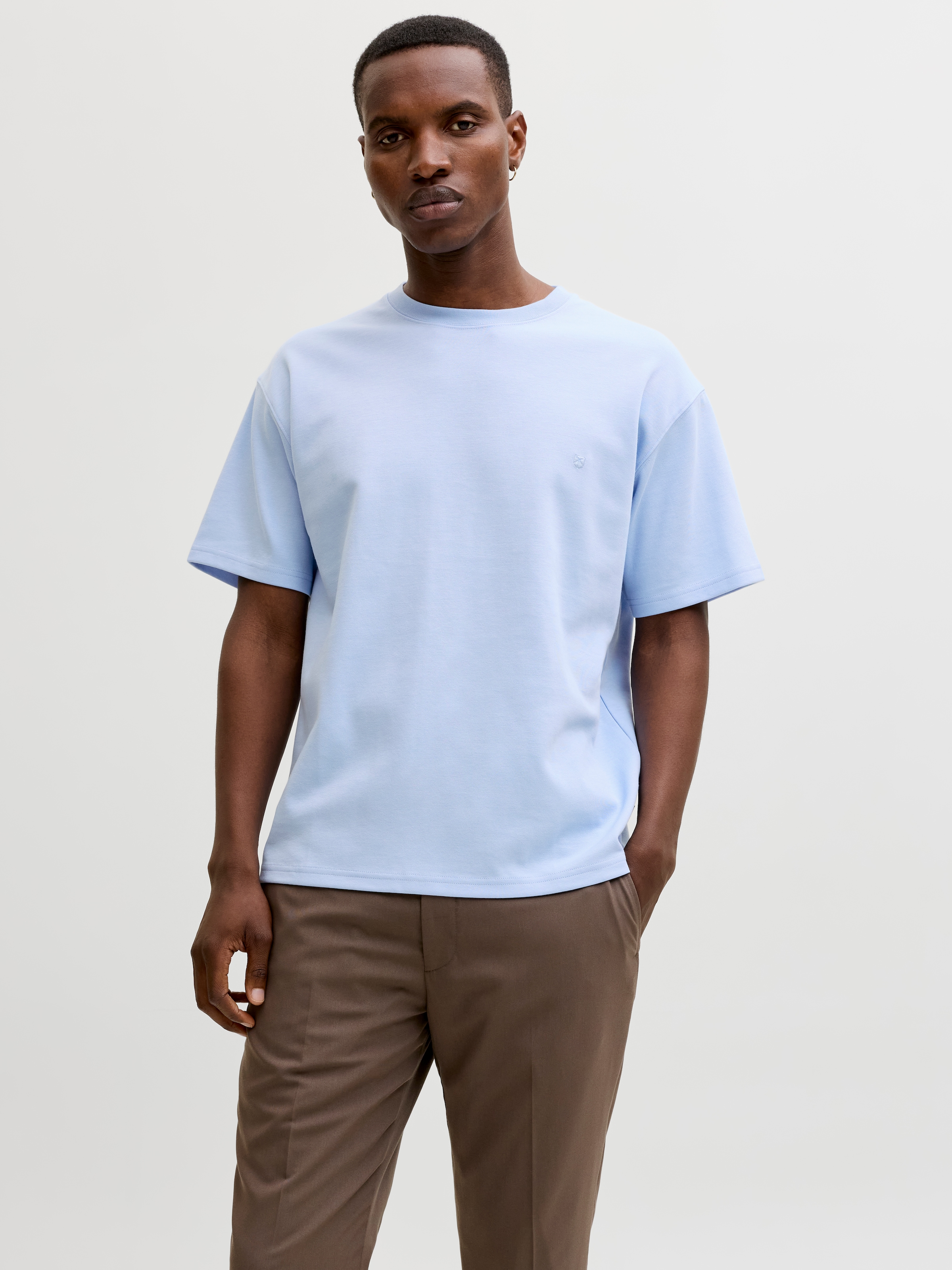 Jack & Jones Kurzarmshirt »JPRBLAETHAN SS LOGO TEE SN« Materialmix, regular fit