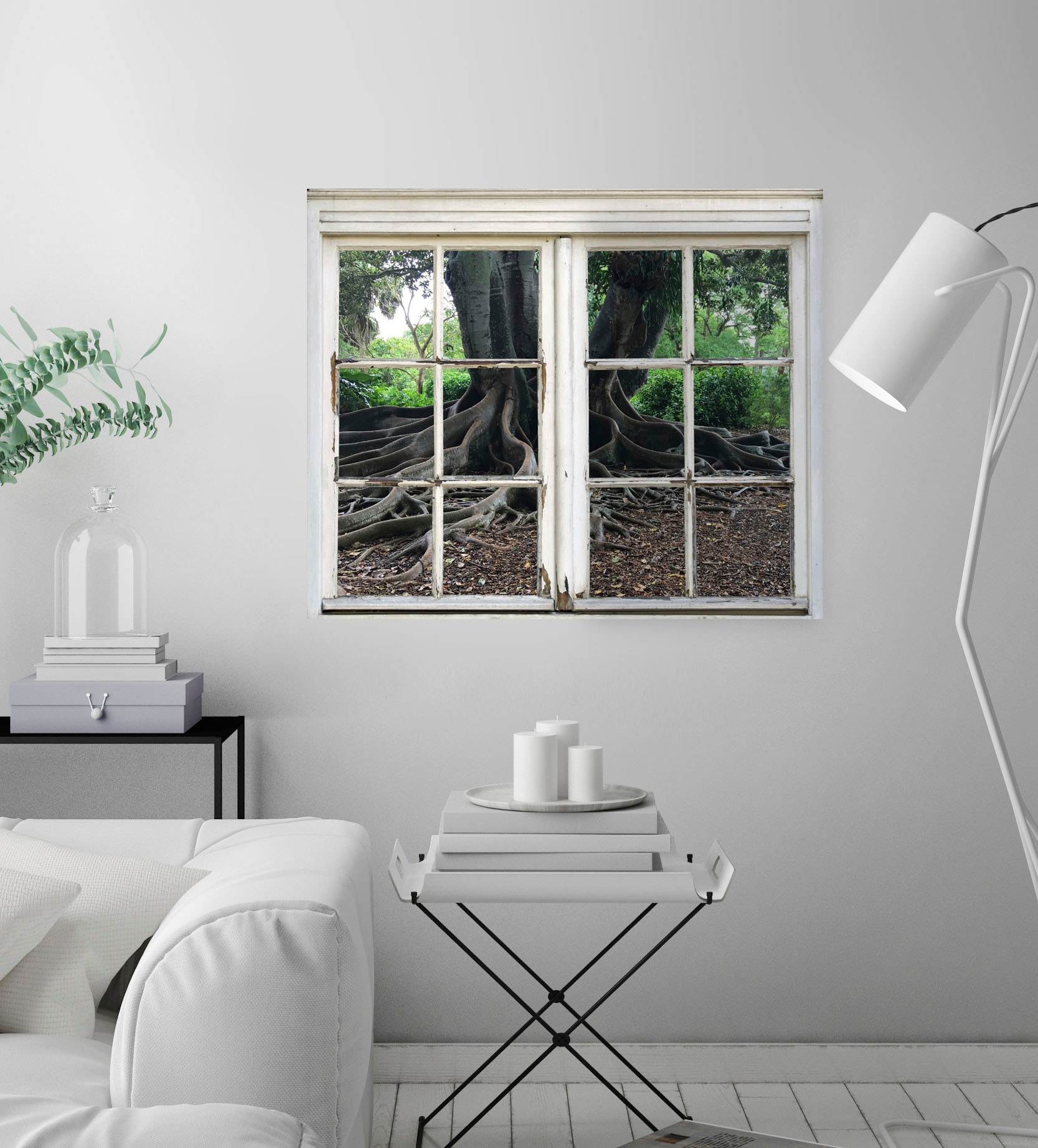 queence Wandsticker »Baumwurzeln«, Wandsticker, Wandbild, selbstklebend, 3D, Fenster
