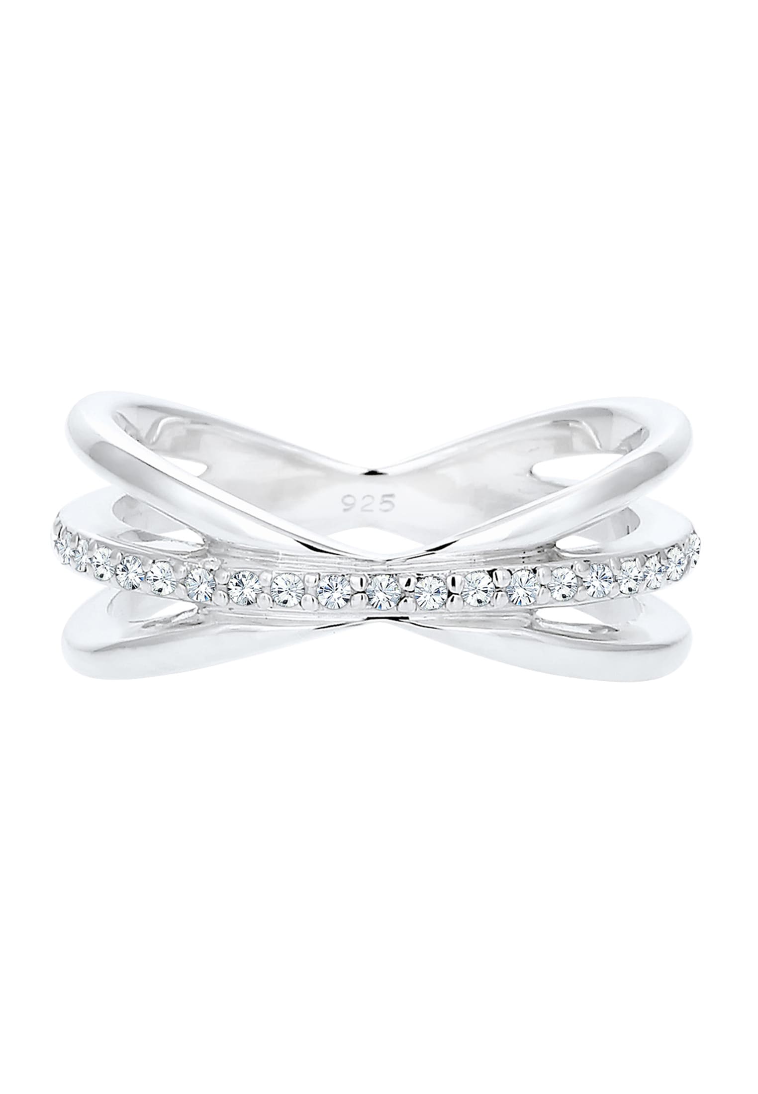Elli Premium Silberring »Ring Wickelring Blogger Kristalle 925 Silber«
