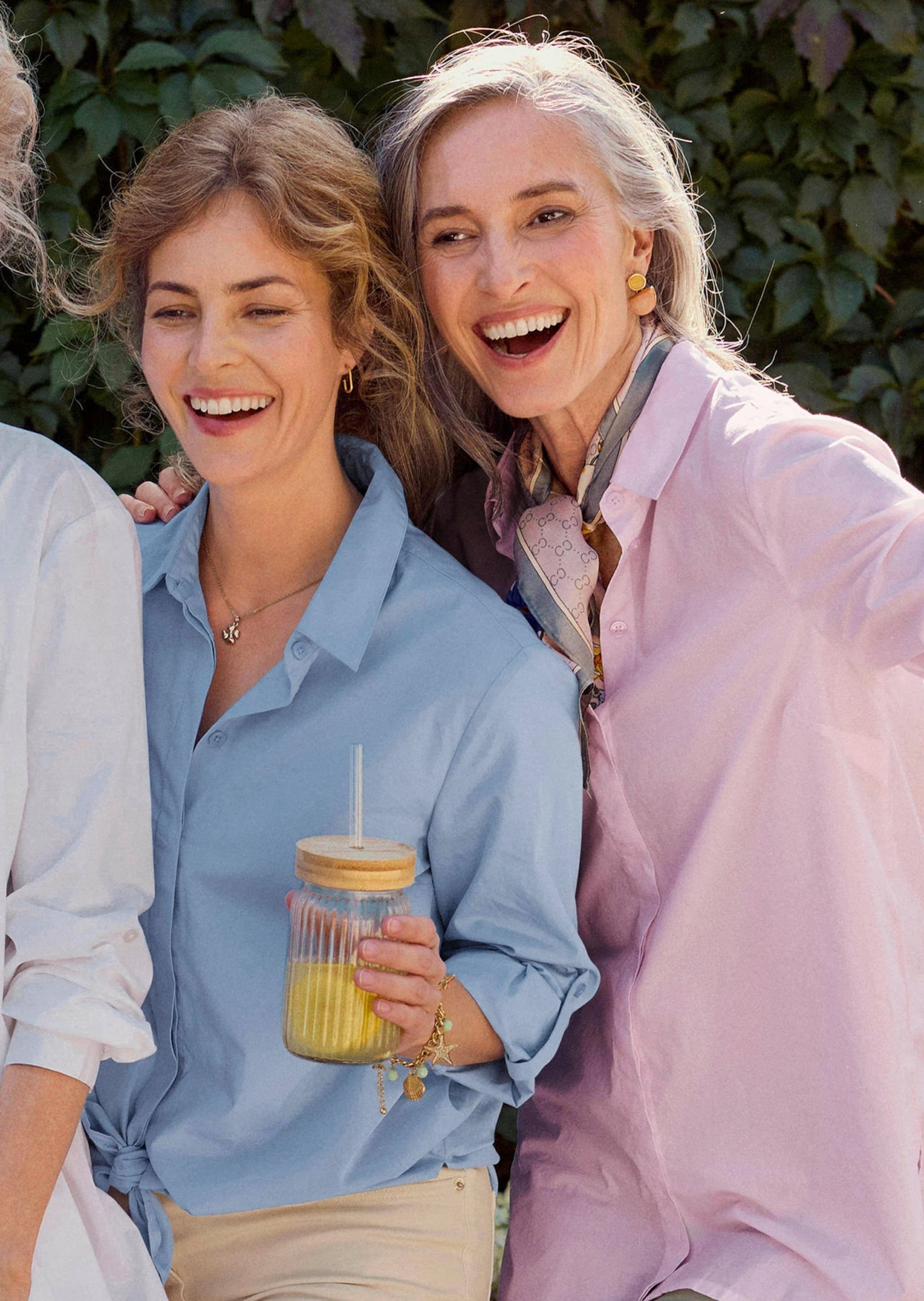 GOLDNER Hemdbluse »Baumwollbluse mit Hemdkragen« Mit Seitenschlitzen