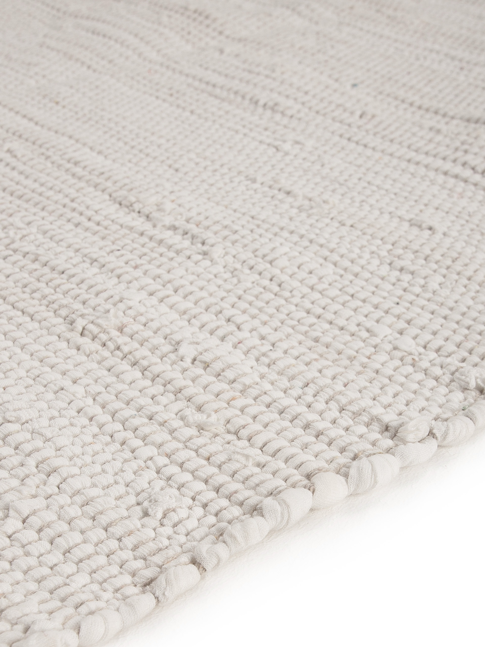 carpetfine Teppich »Kelim Chindi uni«, rechteckig, 5 mm Höhe, Wendeteppich, reine Baumwolle, handgewebt, Uni-Farben, mit Fransen