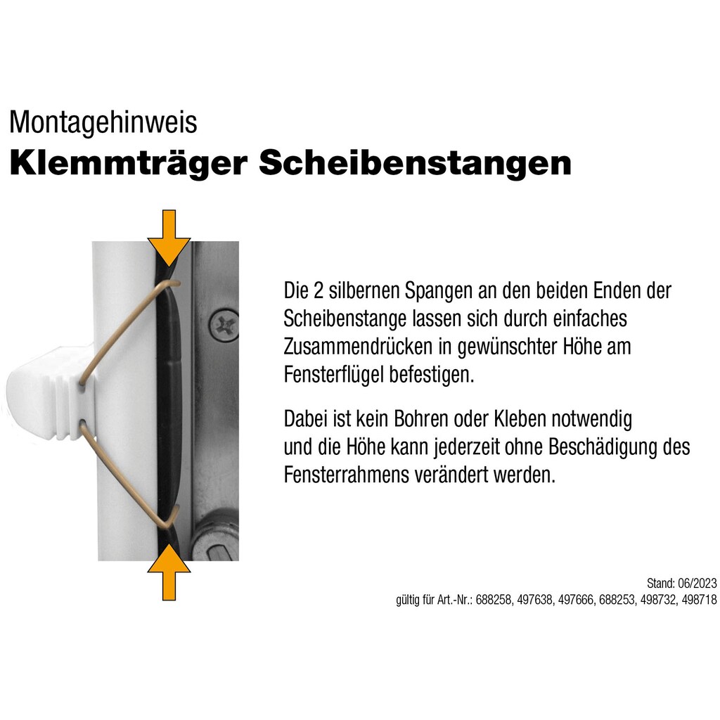 GARESA Scheibenstange »ø 12 mm"«, ausziehbar