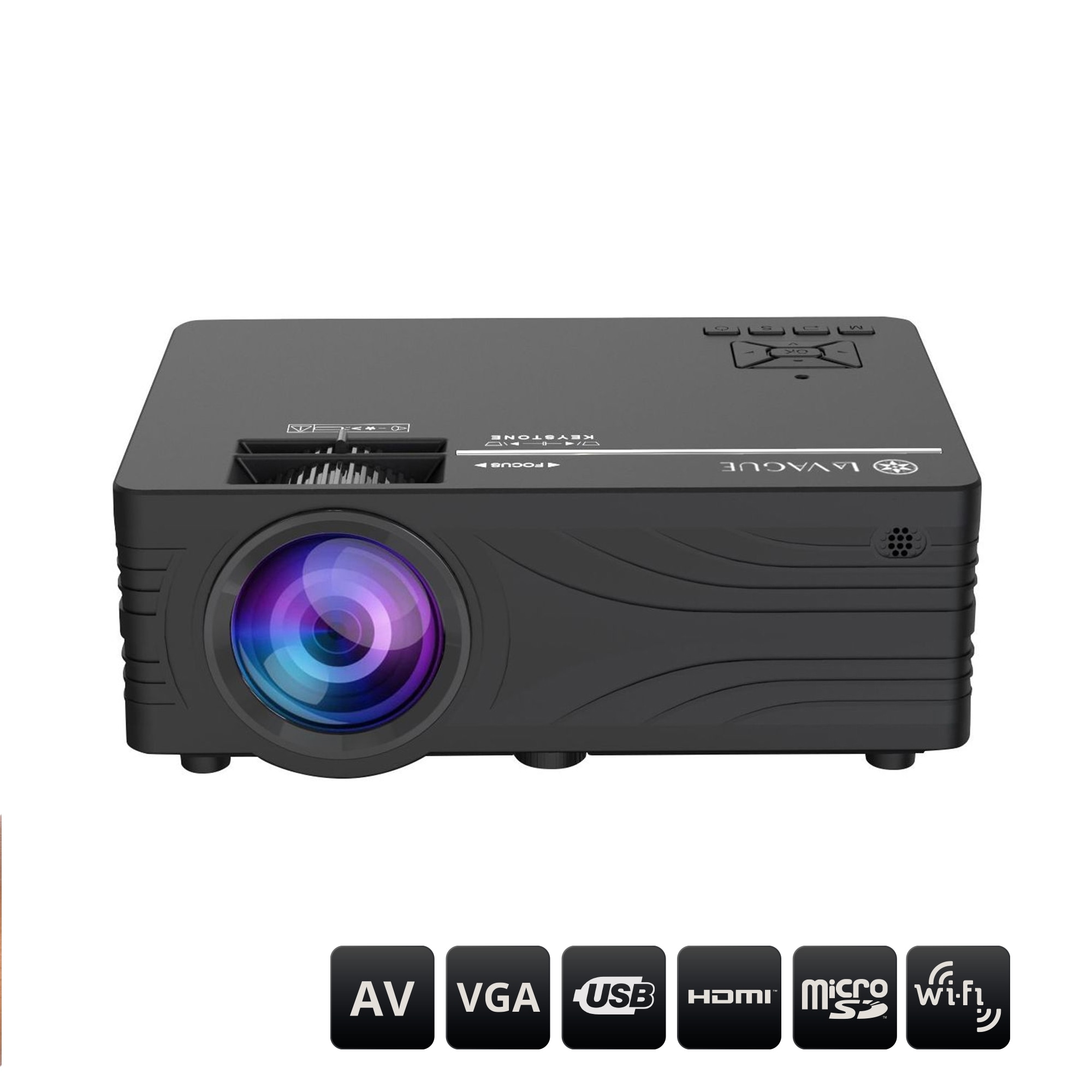 LA VAGUE LCD-Beamer »LED-Projektor LV-HD240 Wi-Fi«, Interner Lautsprecher