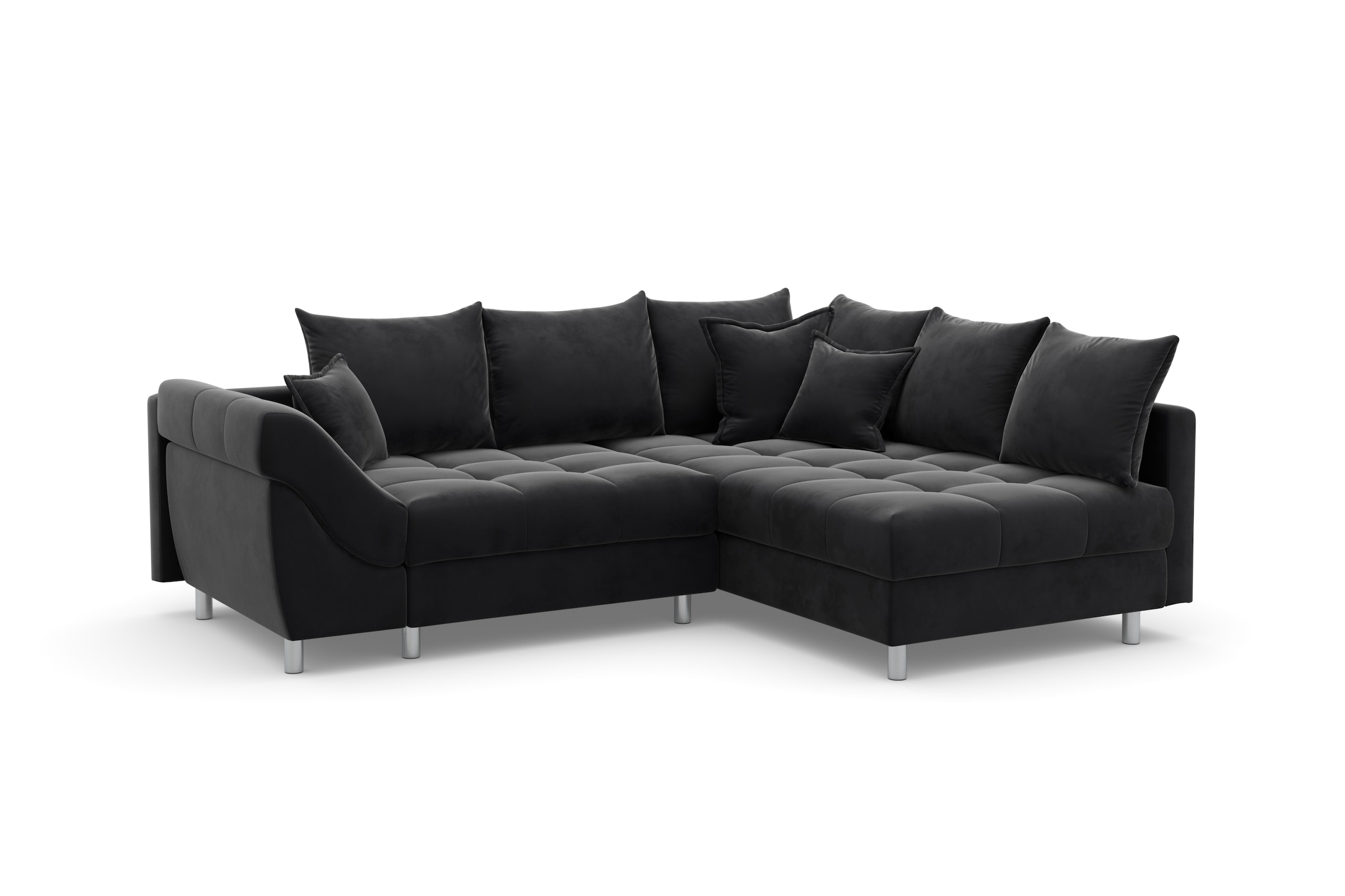 COLLECTION AB Ecksofa »Innsbruck L-Form, B: 247 cm« 3 Zierkissen, Federkern