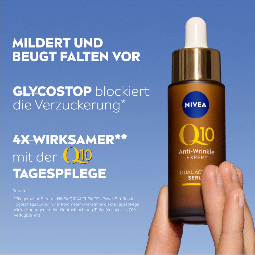 Nivea Pflege-Set »Q10 Anti-Falten Dual Action Serum + Q10 Tagespflege LSF 30«, (2 tlg.)