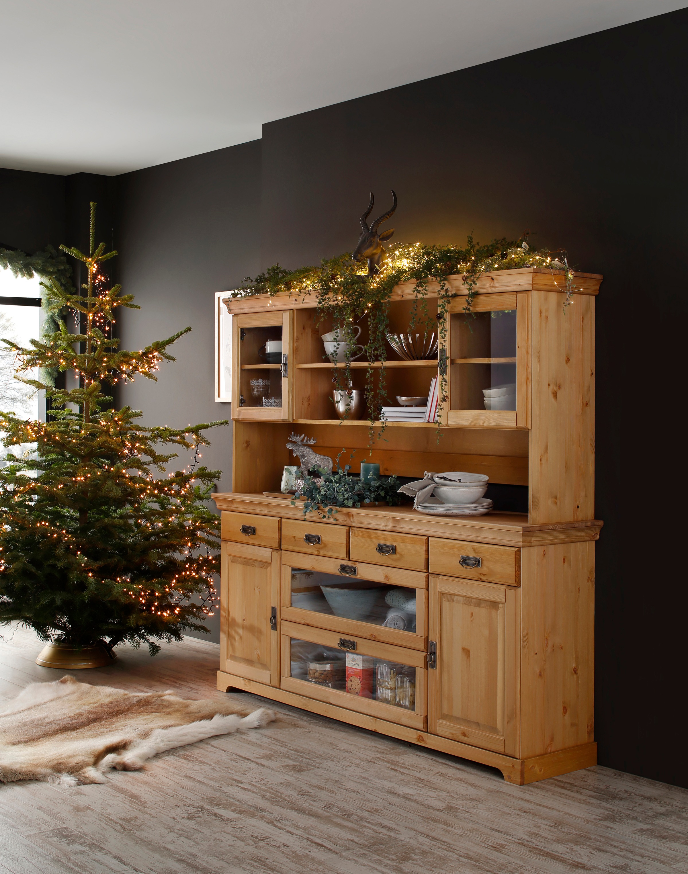 Home affaire Buffet »Rügen«, FSC® zertifiziertes Massivholz, im Landhausstil