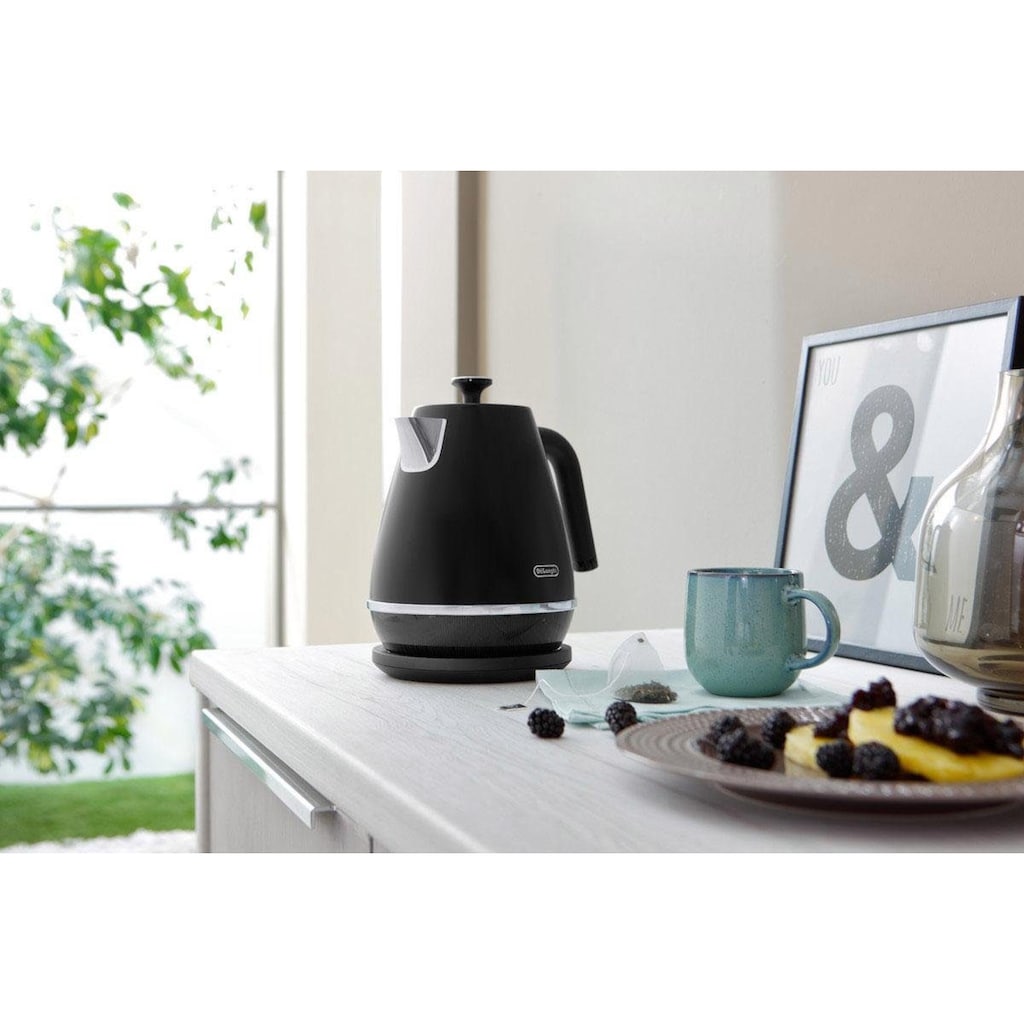 De'Longhi Wasserkocher »Distinta Moments, KBIN 2001.BK– Sunset Black«, 1,7 l, 2000 W