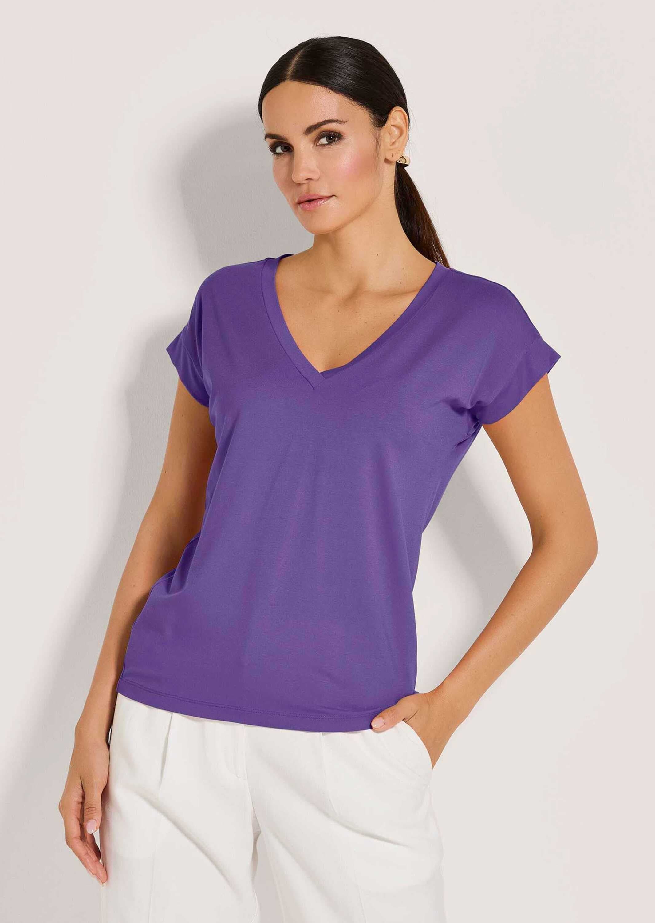MADELEINE Kurzarmshirt »Shirt Legeres Shirt mit V-Ausschnitt«