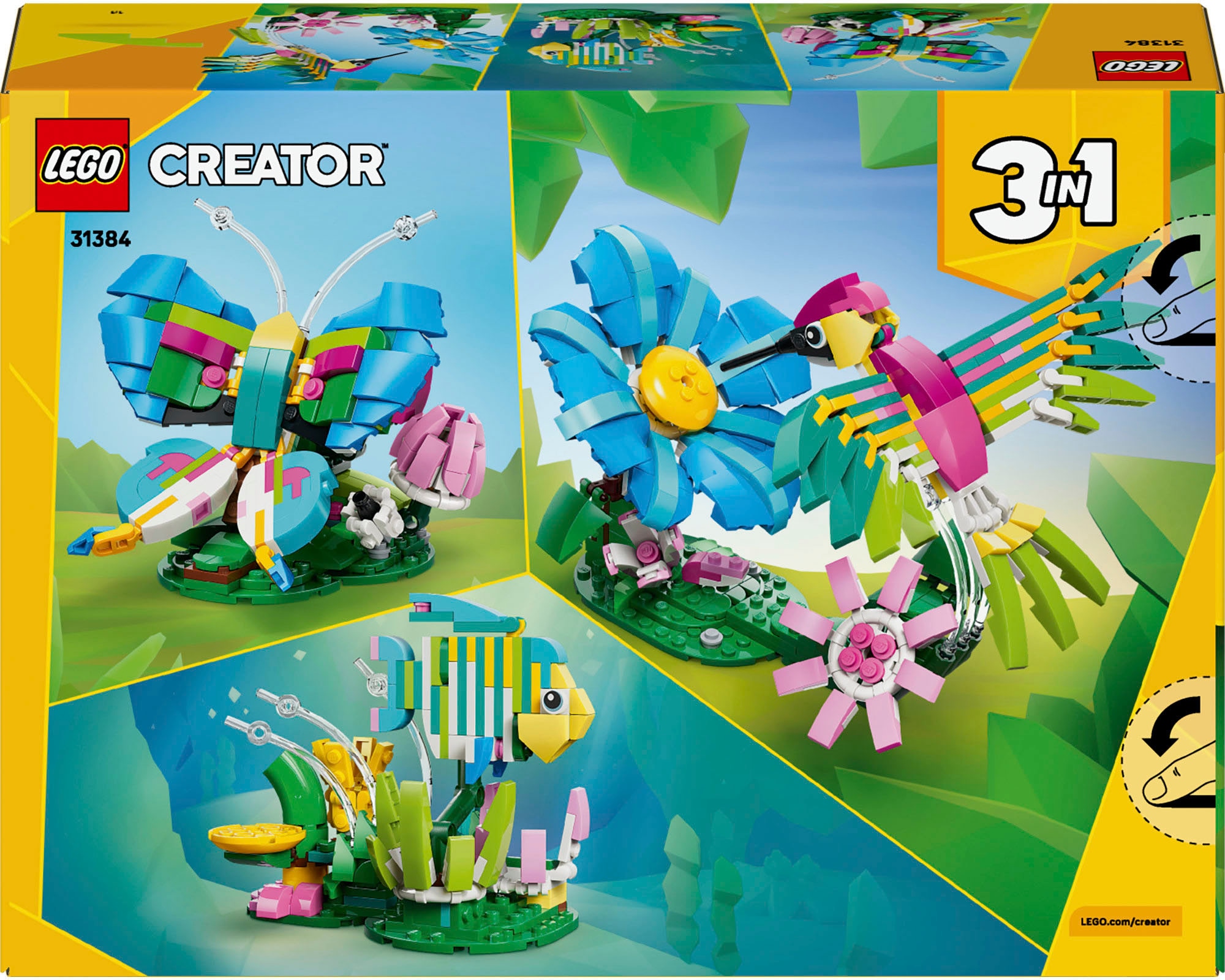 LEGO® Konstruktionsspielsteine »Wilde Tiere: Bunter Kolibri (31384), LEGO Creator« Made in Europe