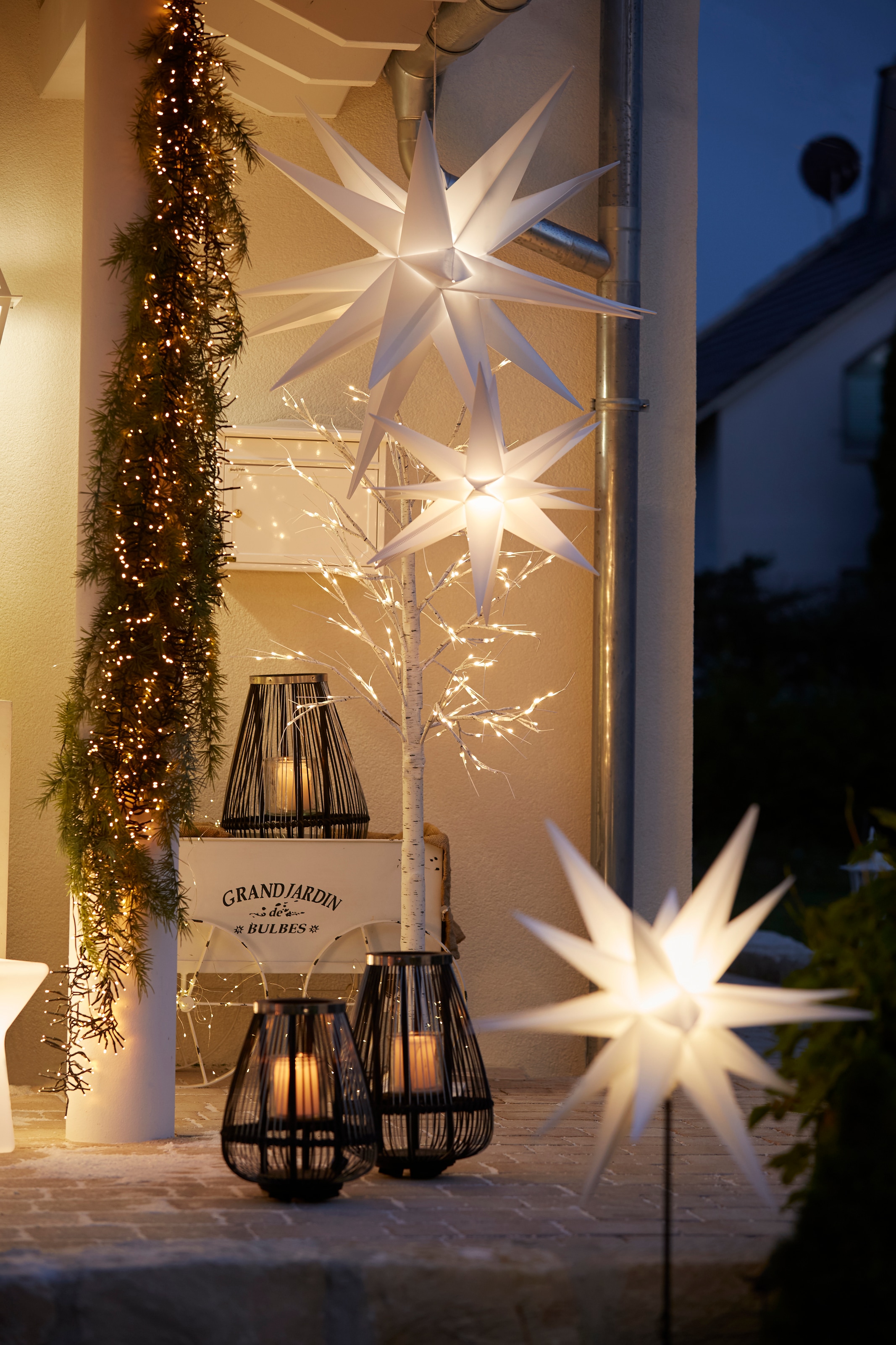 Star-Max LED Stern »Weihnachtsstern, 3D-Optik, Weihnachtsdeko aussen«, mit  Erdspieß kaufen im OTTO Online Shop