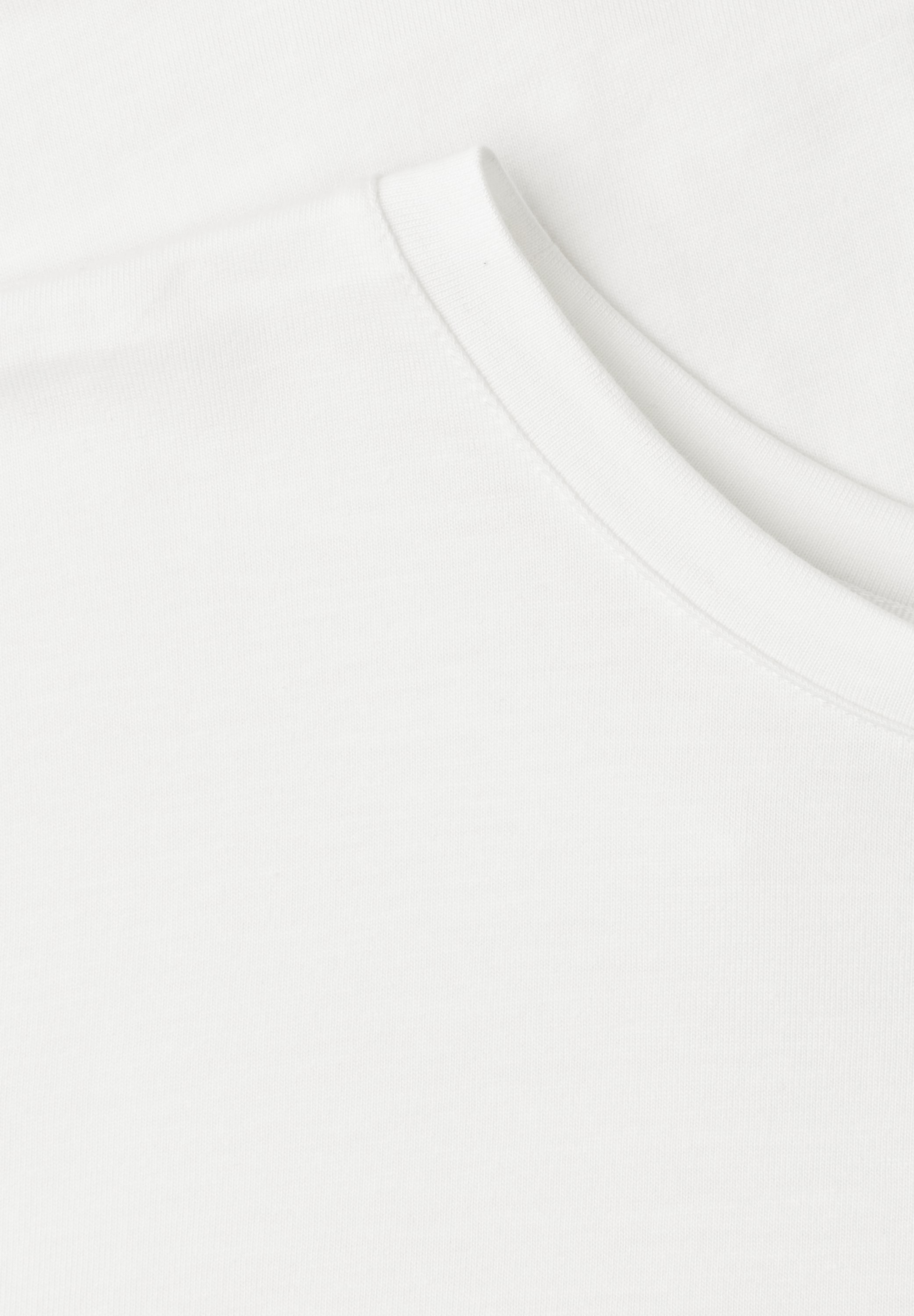 STREET ONE Kurzarmshirt Sommershirt mit Spitzenborte am Saum