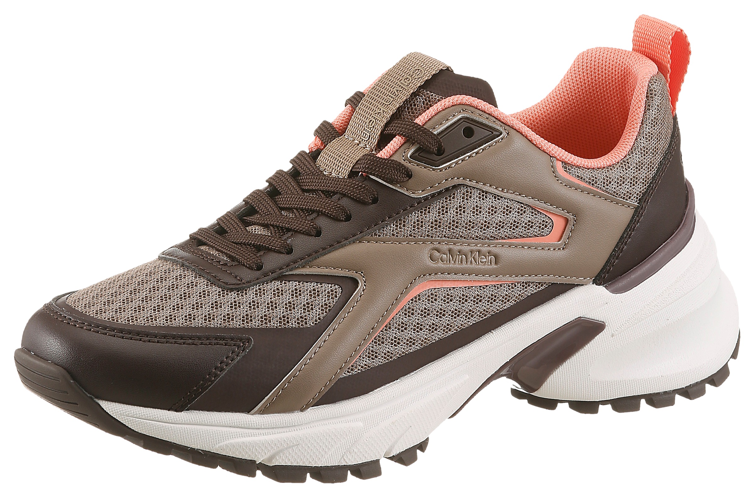 Calvin Klein Plateausneaker »HIKE RUN CKSTRIPE MESH«  Schnürschuh, Halbschuh, Freizeitsneaker mit Logo-Schriftzug
