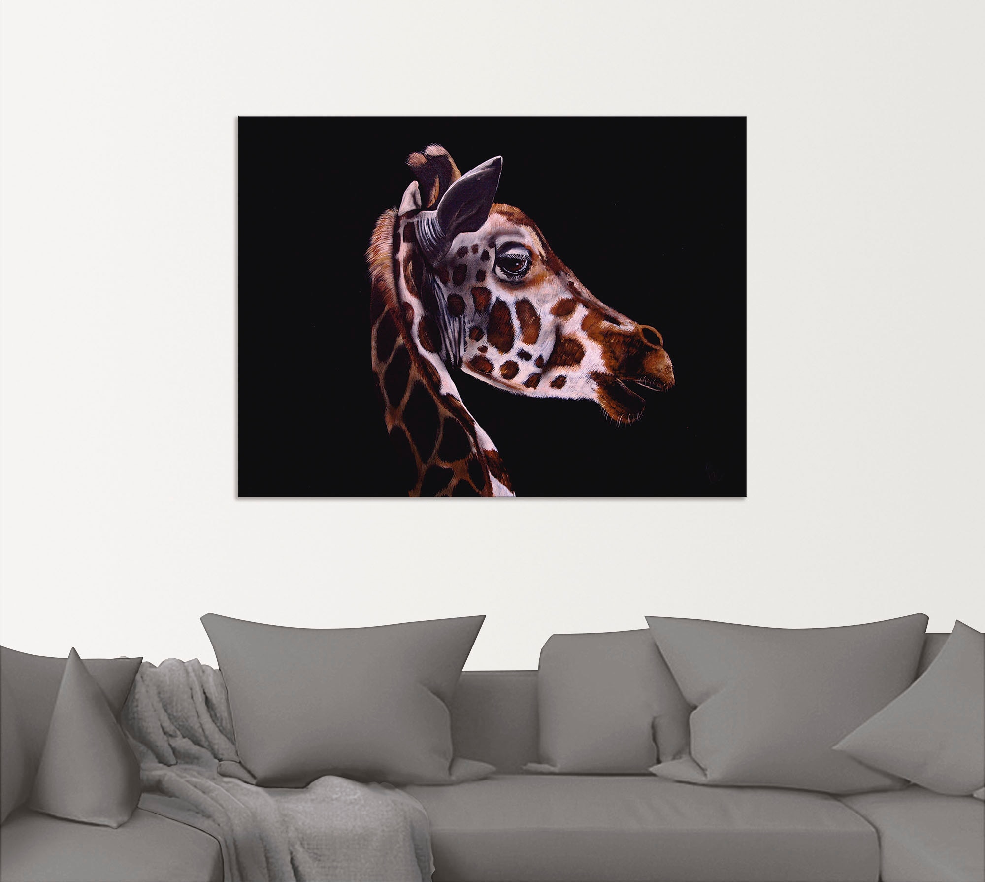 als »Giraffe«, Leinwandbild, St.), (1 Wandaufkleber in bei Größen Wandbild OTTO Alubild, oder Poster Wildtiere, Artland versch.
