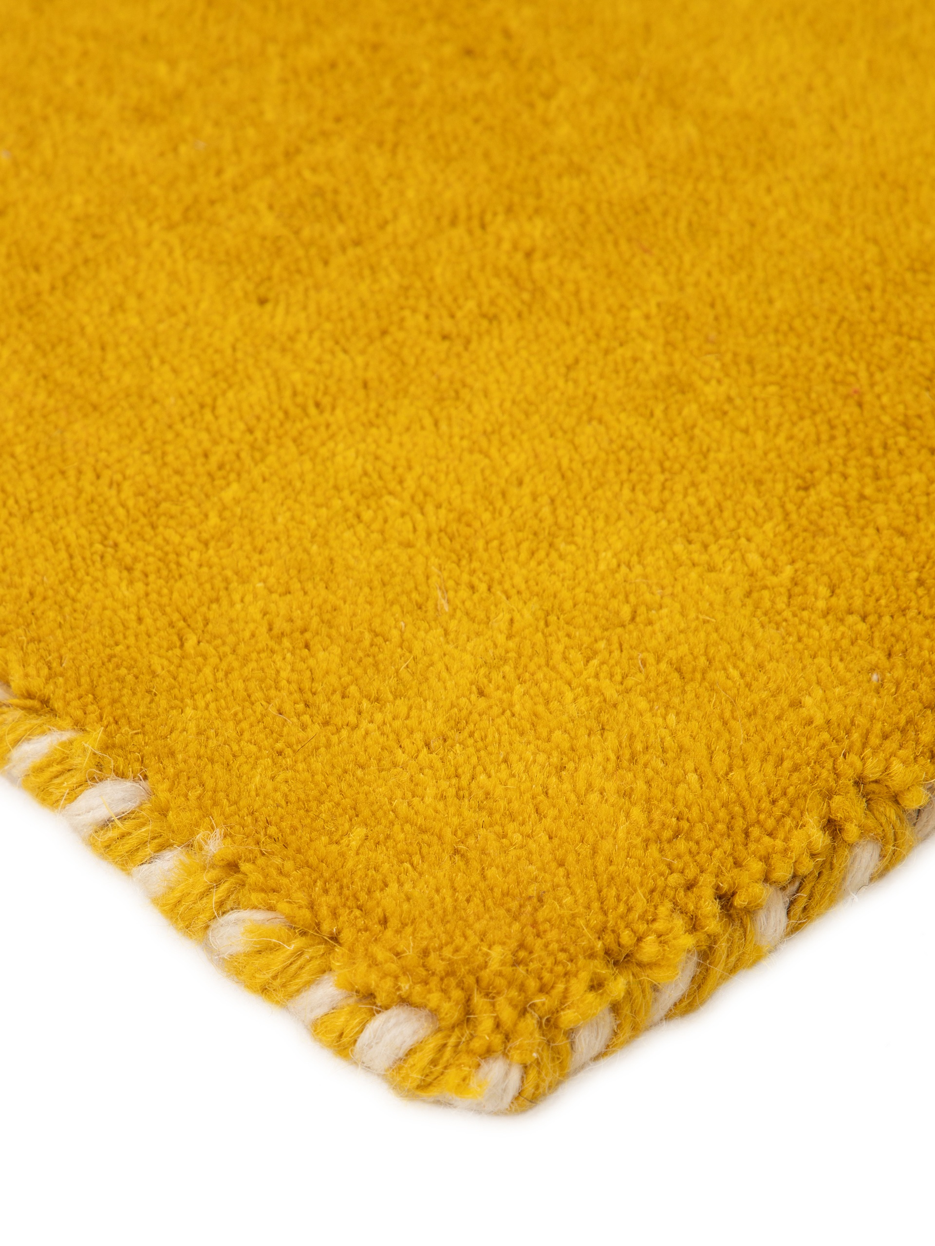 carpetfine Wollteppich »Gabbeh Lola Uni«, rechteckig, 14 mm Höhe, mit natürlichem Pflanzenmaterial von Hand gewebt, auch in Rund