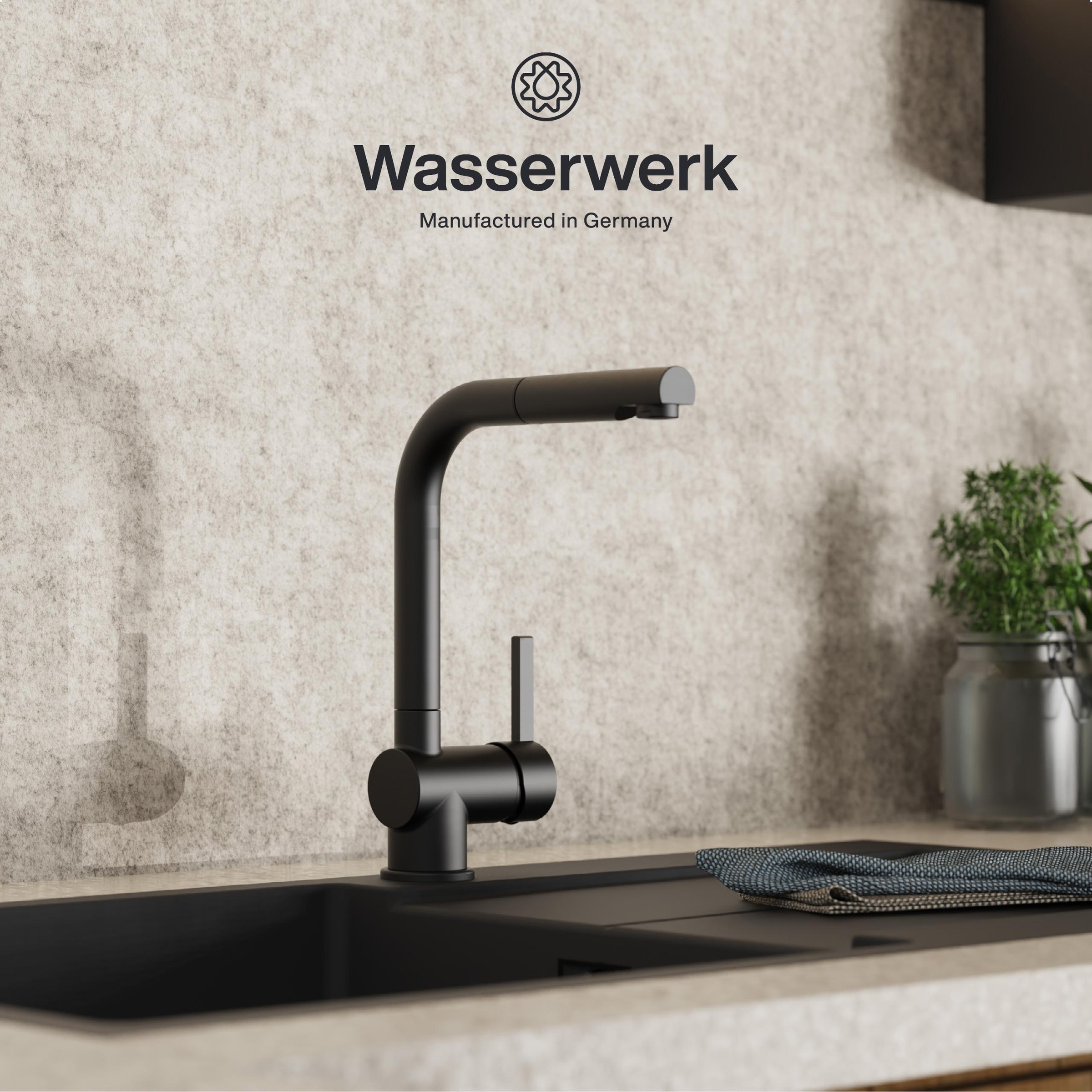 WASSERWERK Spültischarmatur »WK 4, Wasserhahn, Küche, Einhebelmischer«