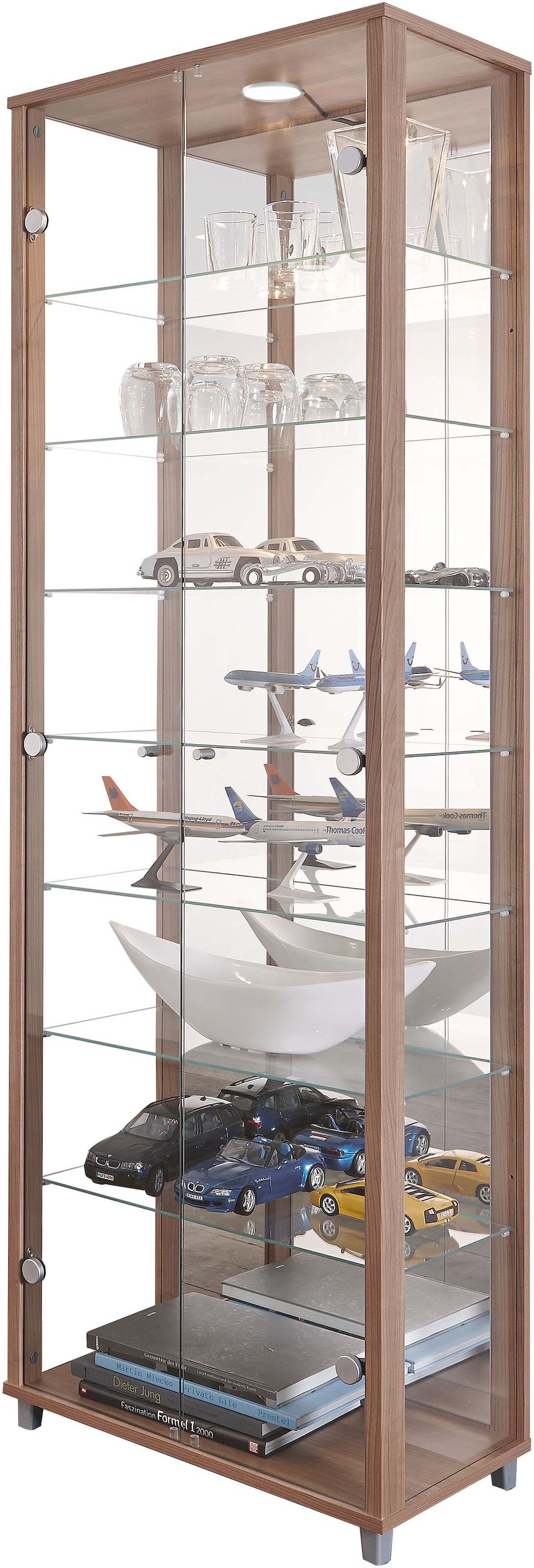 fif möbel Vitrine »OPTIMA« Standvitrine/Glasvitrine 2x Glastür,perfekt für Sammler,Sammlervitrine