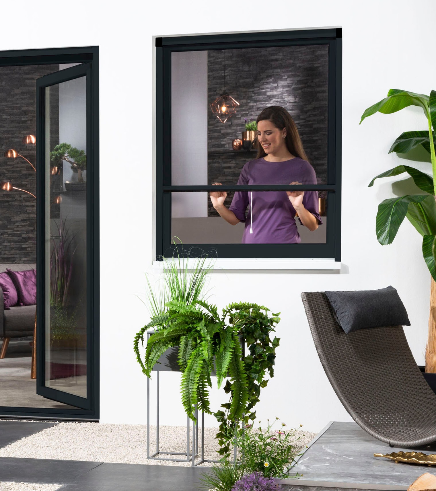 hecht international Insektenschutzrollo »SMART«, transparent, Insektenschutz, für Fenster, kürzbar