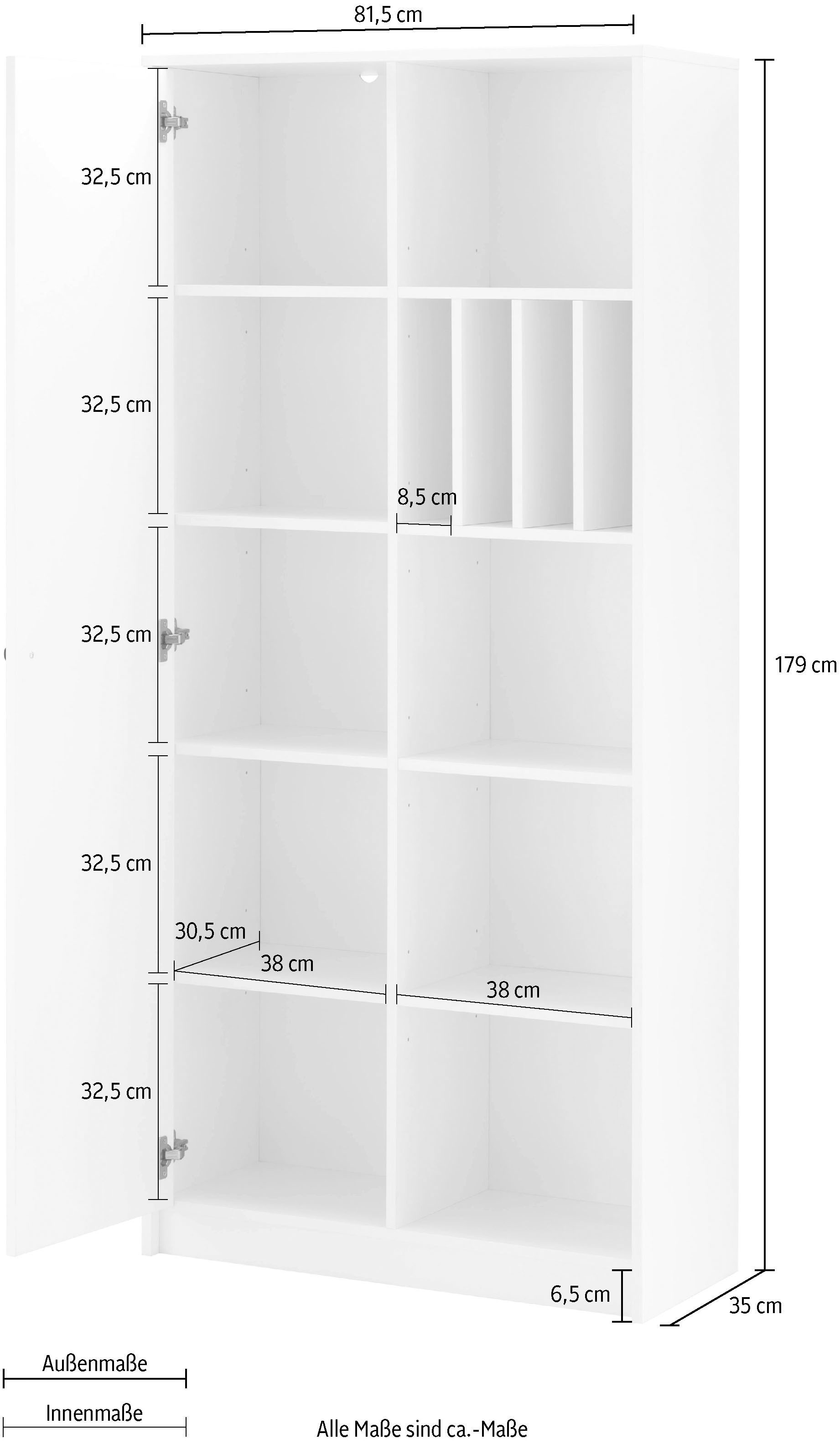 Home affaire Aktenschrank »Licia«, Aktenschrank "Licia", Breite 81,5 cm