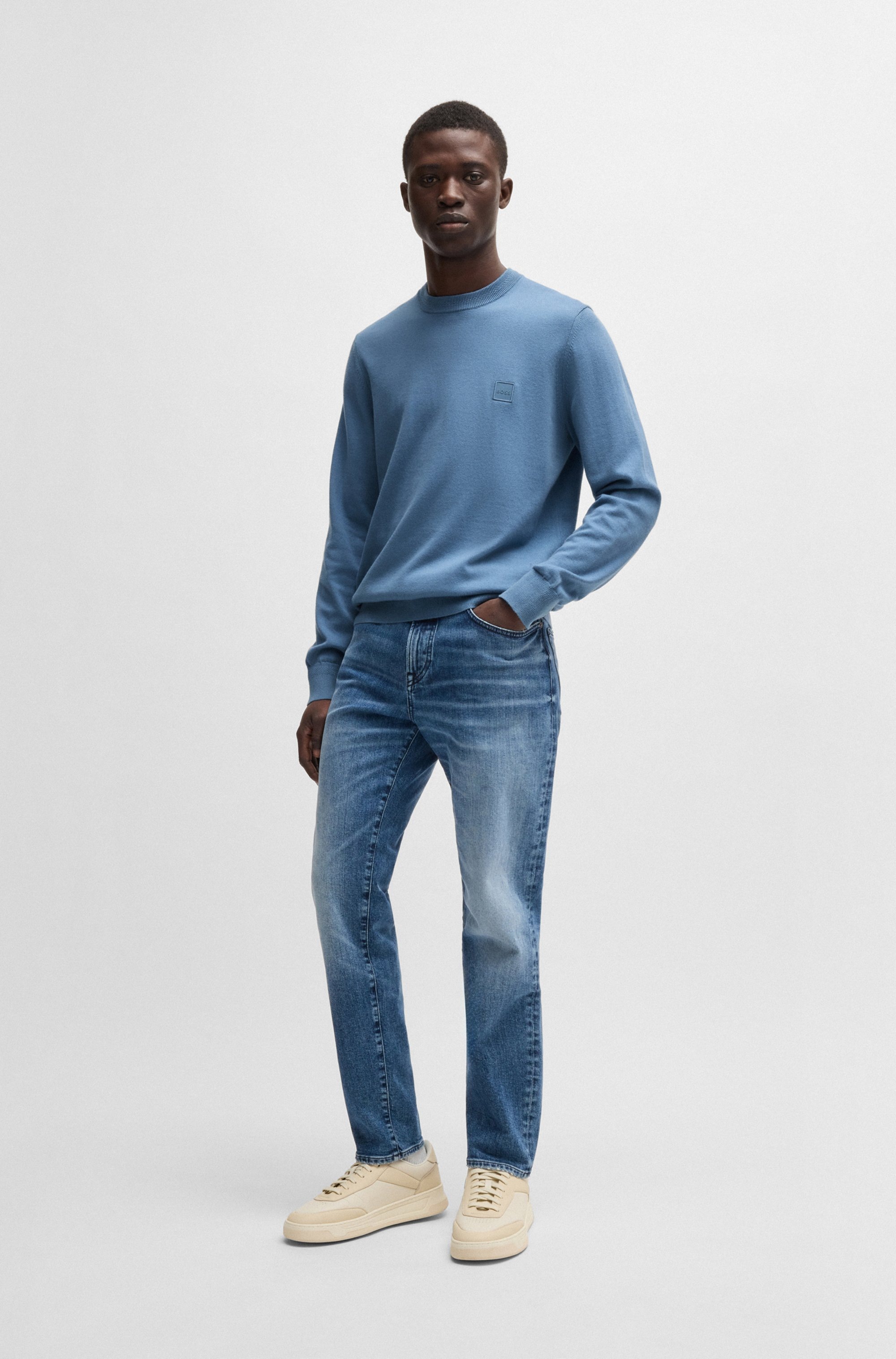 BOSS ORANGE Strickpullover »Kanovano«, mit Rundhalsausschnitt