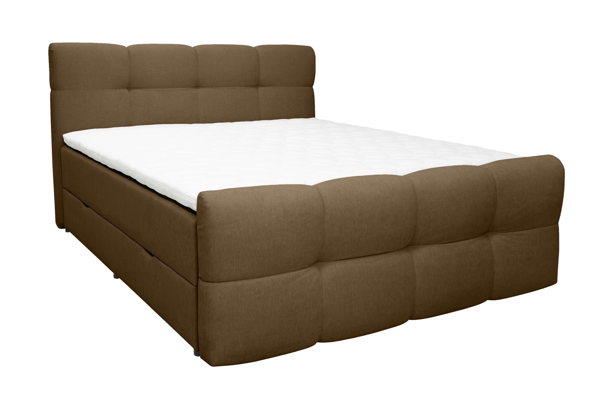 OTTO home Boxspringbett »HARRY, Doppelbett, Polsterbett, Federkernbett, 160, 180 cm« Boxbett: 5-Z-Taschenfederkern im Unterbau, Härtegrad 3, inkl. Topper