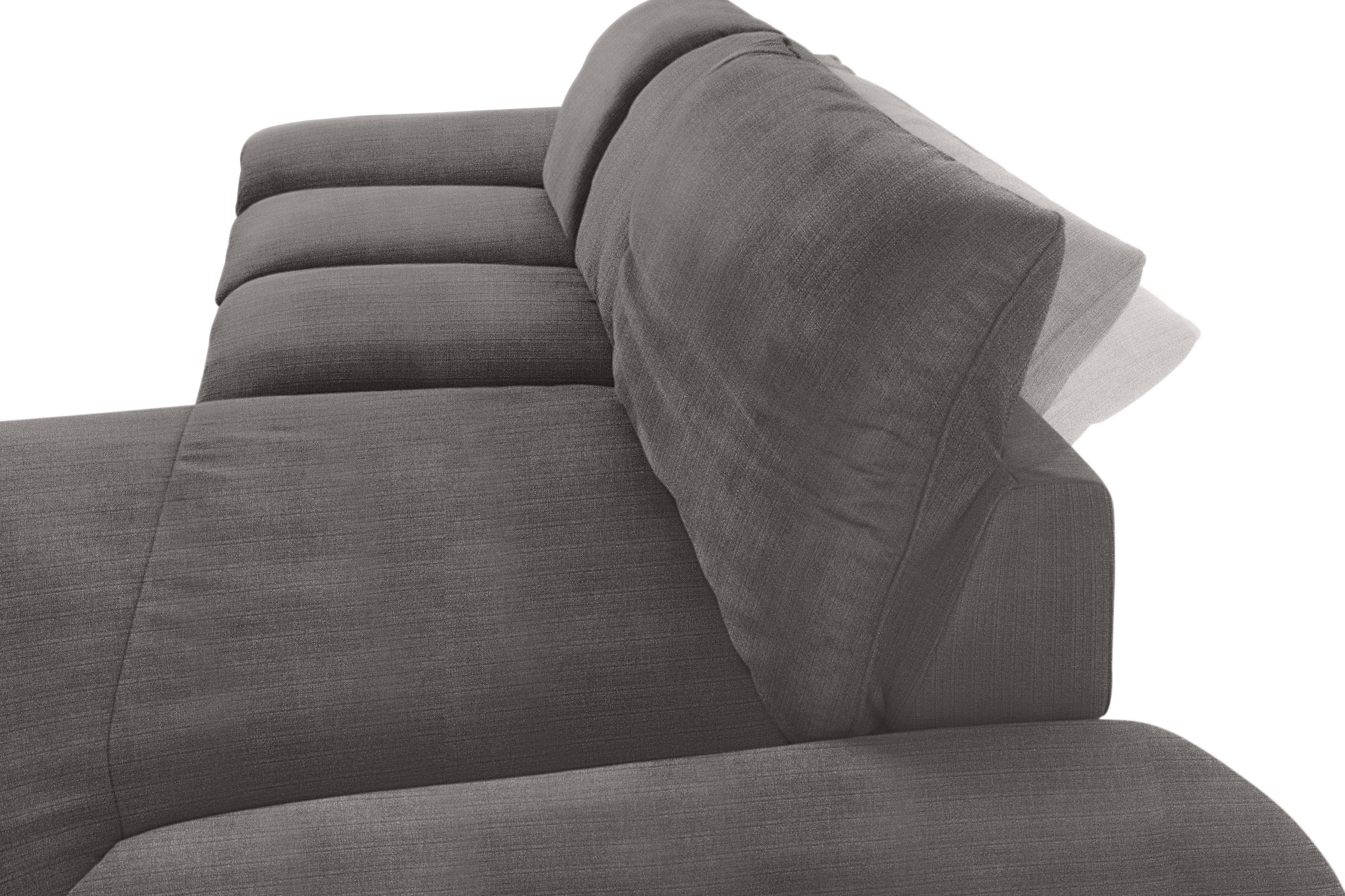 W.SCHILLIG Ecksofa »enjoy&MORE, Designsofa, elegant und bequem, L-Form« mit Sitztiefenverstellung, Füße silber matt, Breite 310 cm