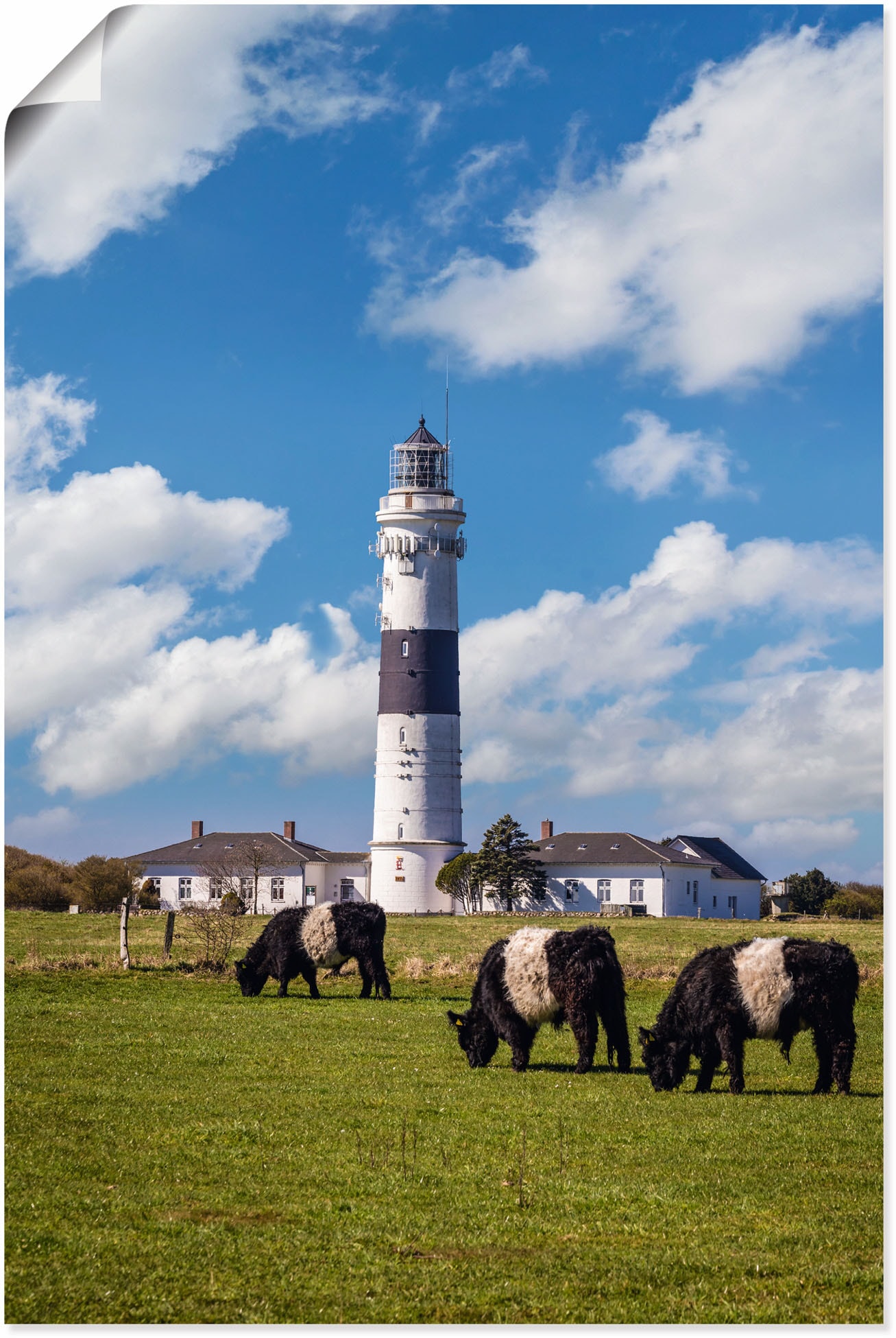 Artland Wandbild »Leuchtturm Langer Christian Kampen Sylt«, Gebäude, (1 St.), als Alubild, Outdoorbild, Poster in verschied. Größen