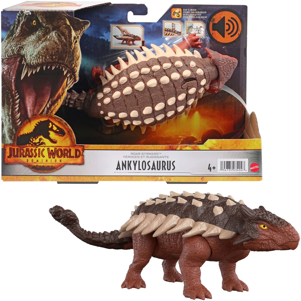 Mattel® Spielfigur »Jurassic World, Roar Strikers Ankylosaurus«