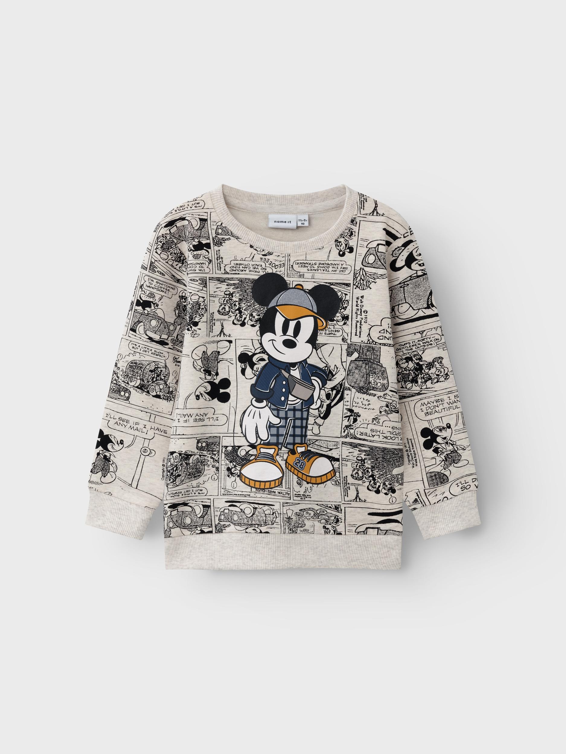 SWEAT Name im It BRU«, MICKEY Online OTTO Shop Sweatshirt »NMMOBIS mit gerippten Ärmelbündchen