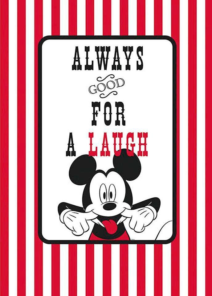 Komar Poster »Mickey Mouse Laugh«, Disney, (1 St.), Kinderzimmer, Schlafzimmer, Wohnzimmer