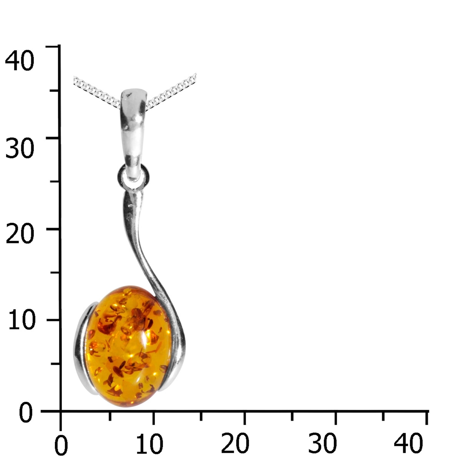 OSTSEE-SCHMUCK Kette mit Anhänger »- Lennja - Silber 925/000 - Bernstein«