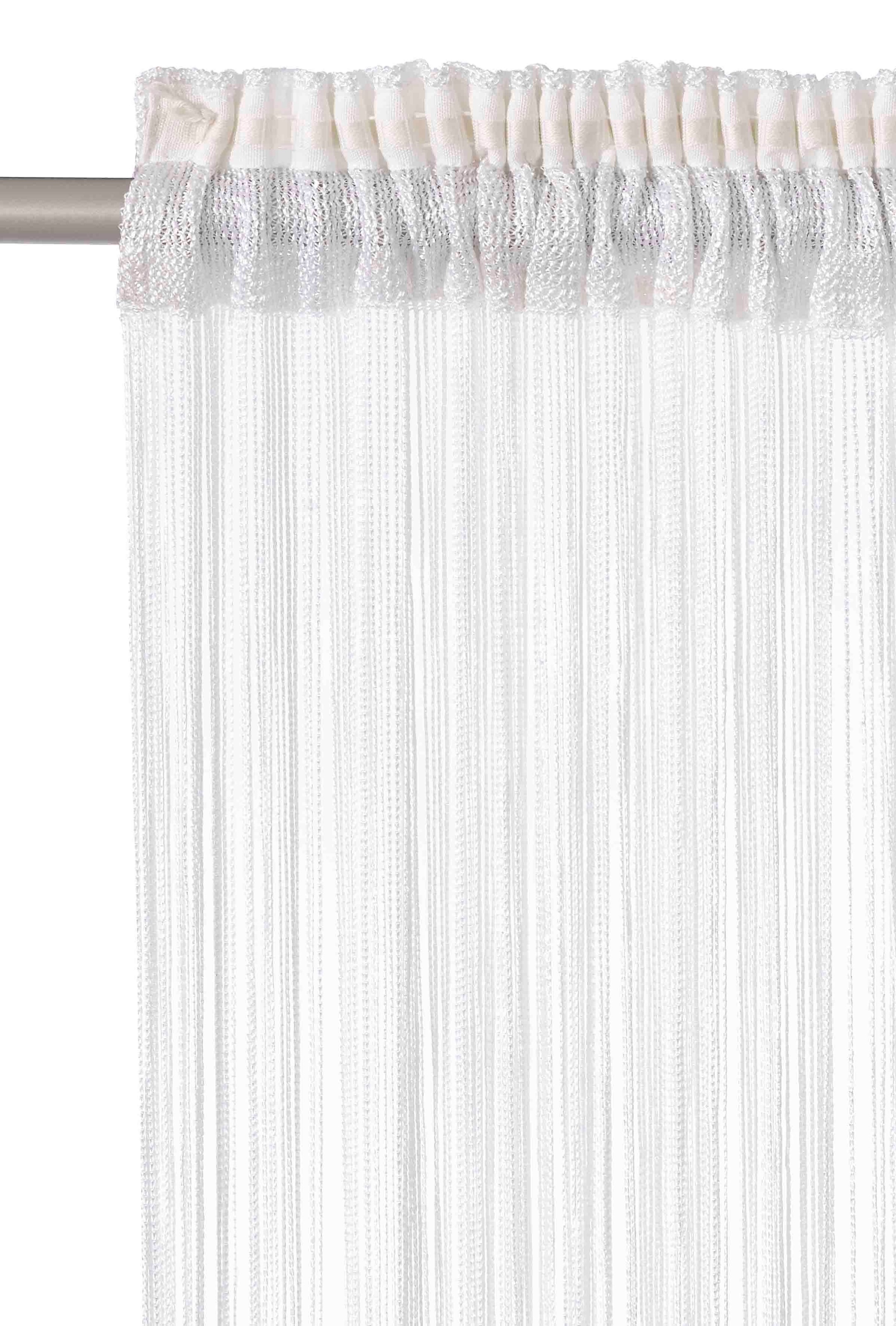 my home Fadenvorhang »Fao-Uni«, (1 St.), Kräuselband, multifunktional,  transparent, Polyester, pflegeleicht bestellen bei OTTO