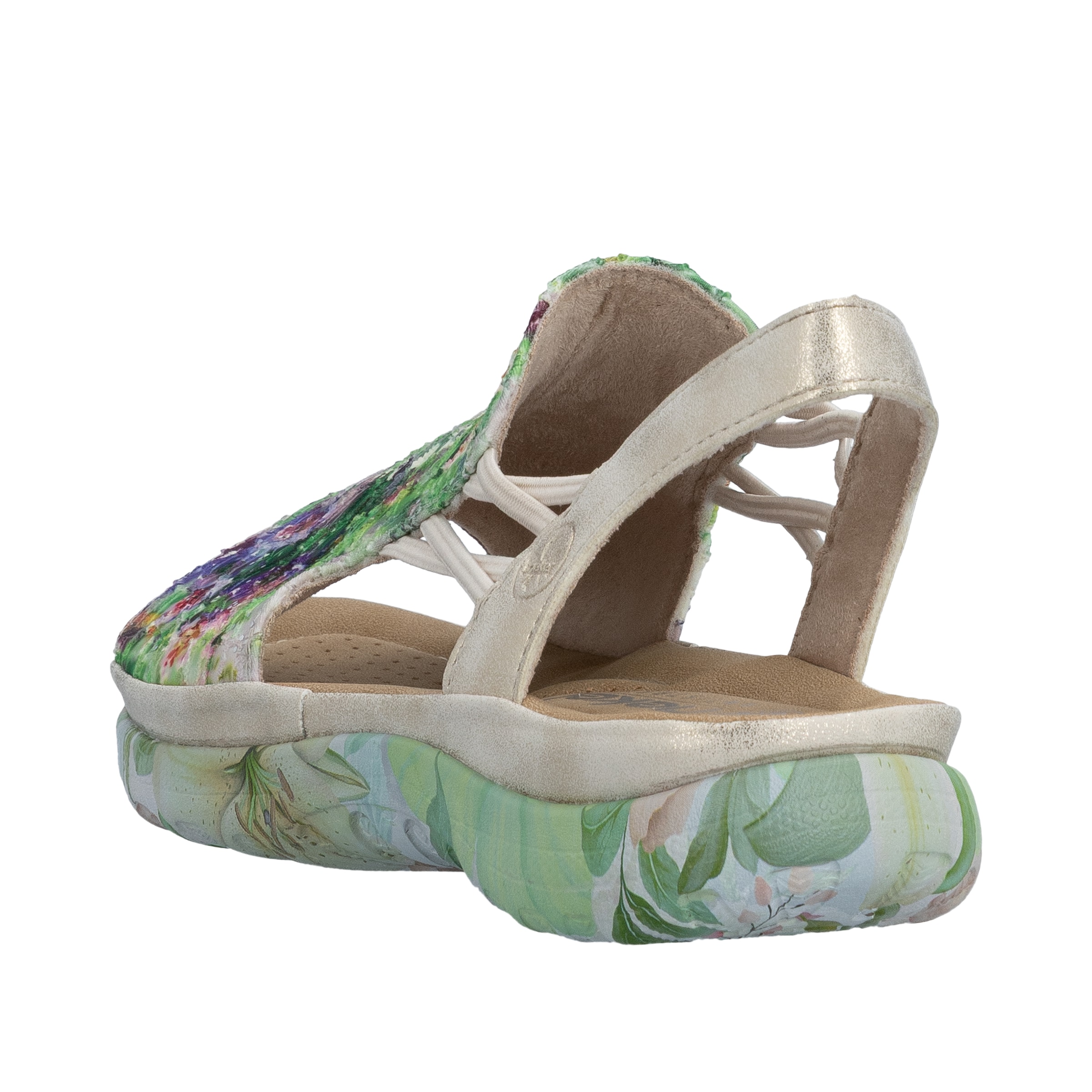 Rieker Sandale  Sommerschuh, Schlupfschuh mit seitlichen Gummizügen für guten Sitz