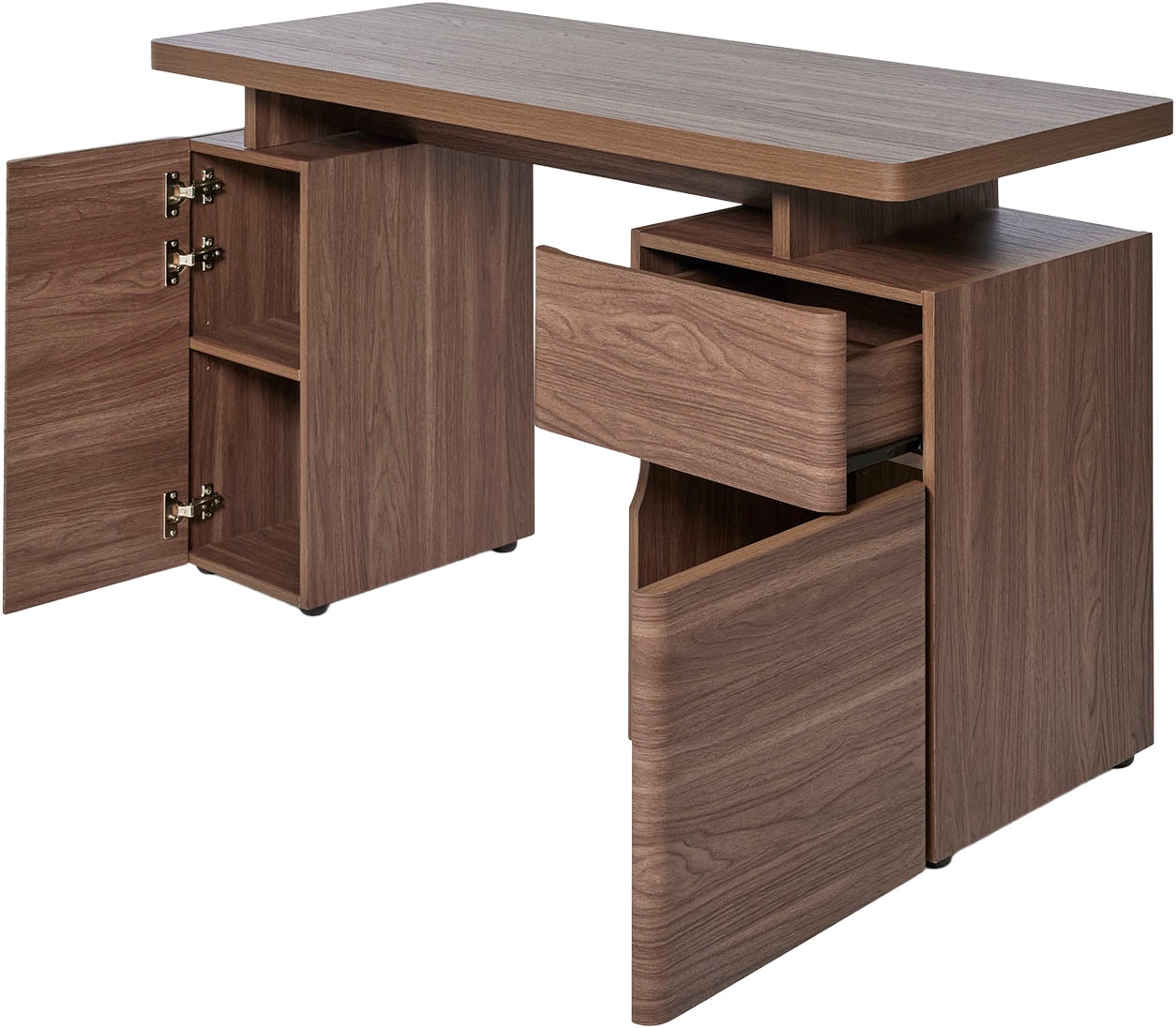 Jahnke Schreibtisch »CU-LIBRE 140« 1 Stk. tlg. platzsparender Arbeitsplatz, 1 Schublade und 2 Türen, 135 cm