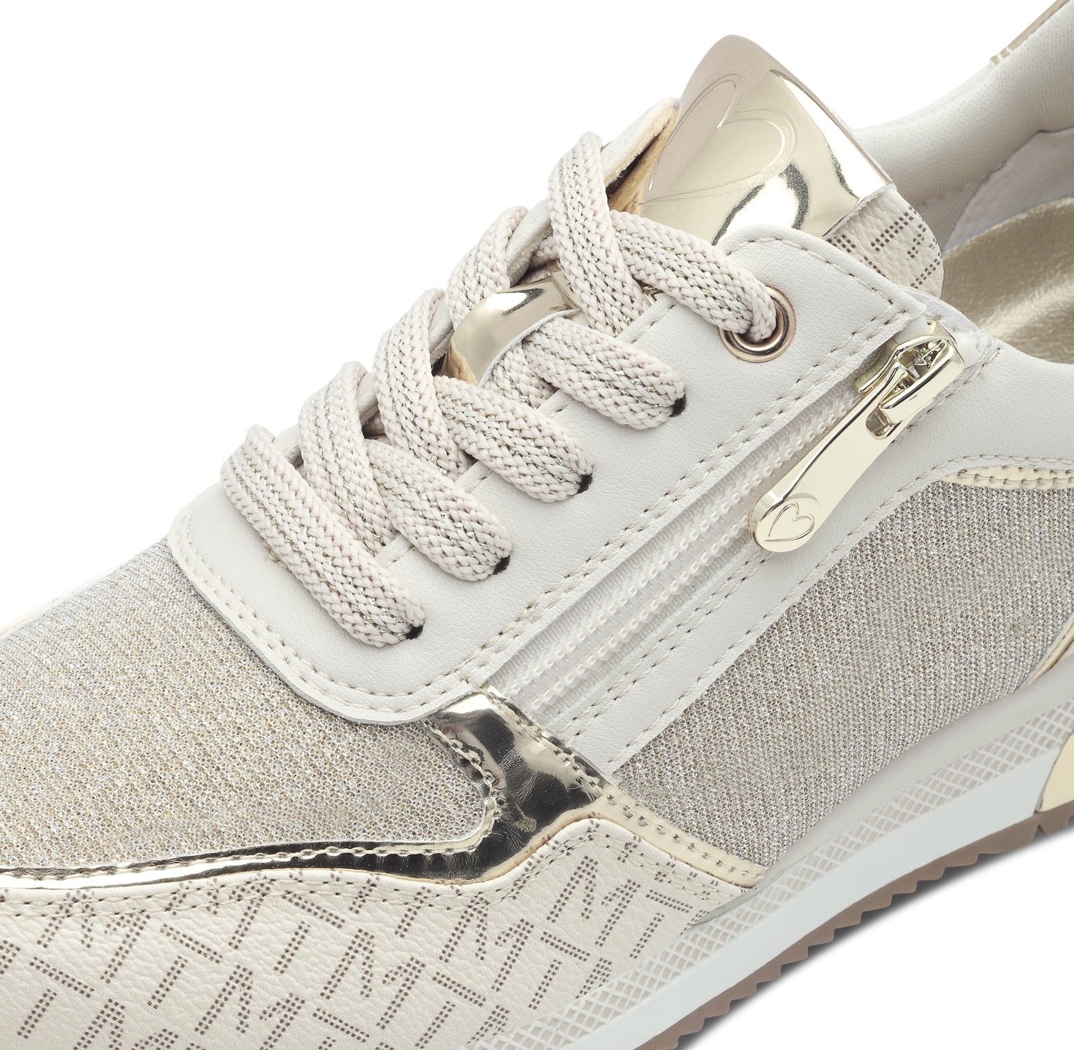 MARCO TOZZI Keilsneaker, Freizeitschuh, Halbschuh, Schnürschuh mit Logoprint