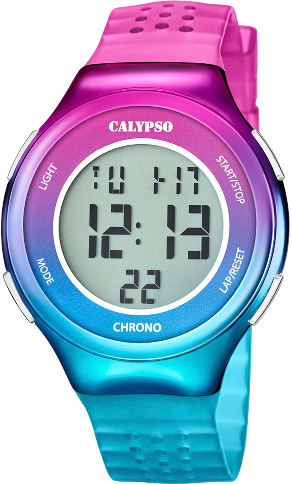 CALYPSO WATCHES Chronograph »Color Splash, K5841/1«, Armbanduhr, Quarzuhr, Damenuhr, Digitalanzeige, Datum, Stoppfunktion