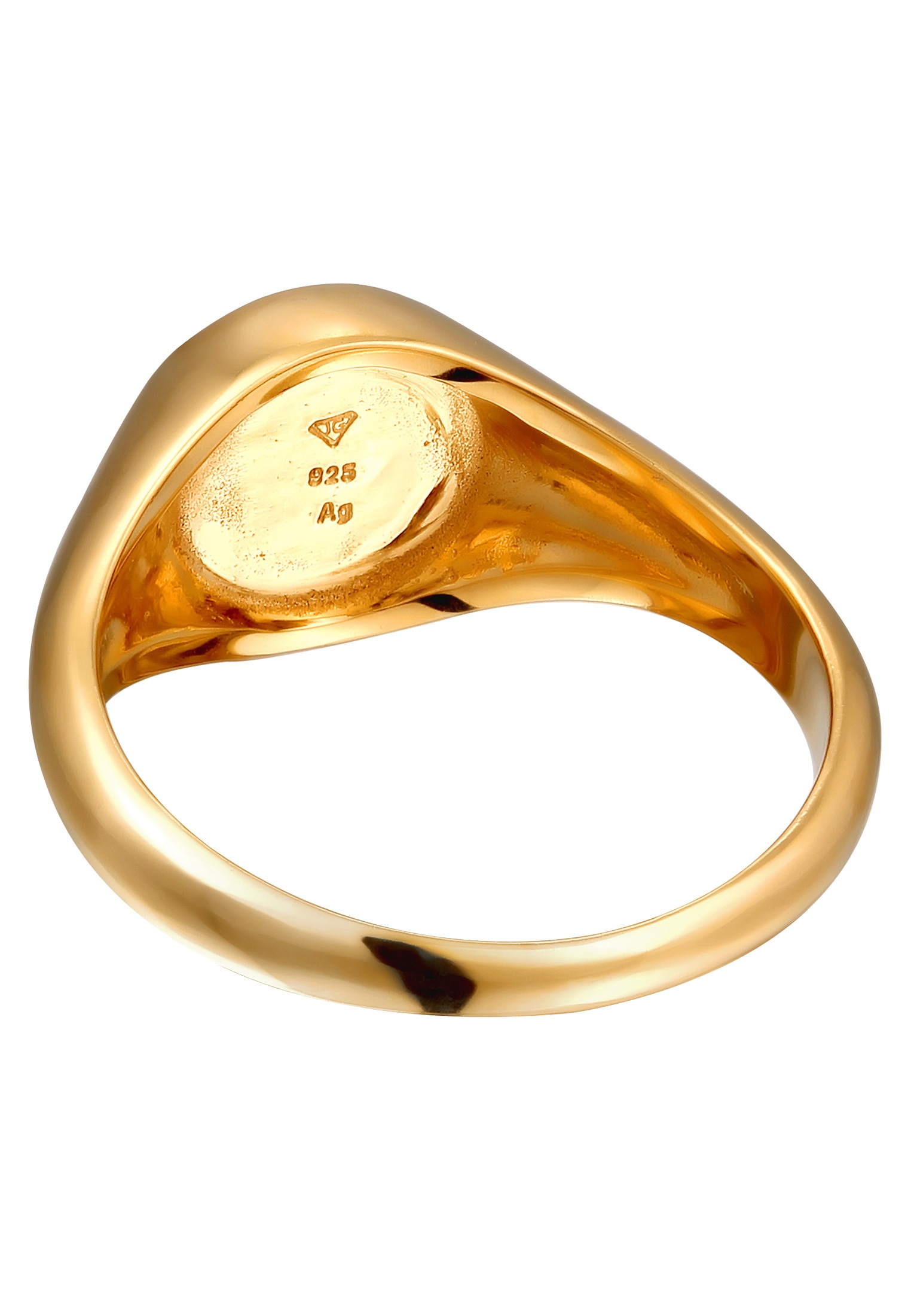 Elli Siegelring »Ring Siegelring Spiral 925 Sterling Silber vergoldet«