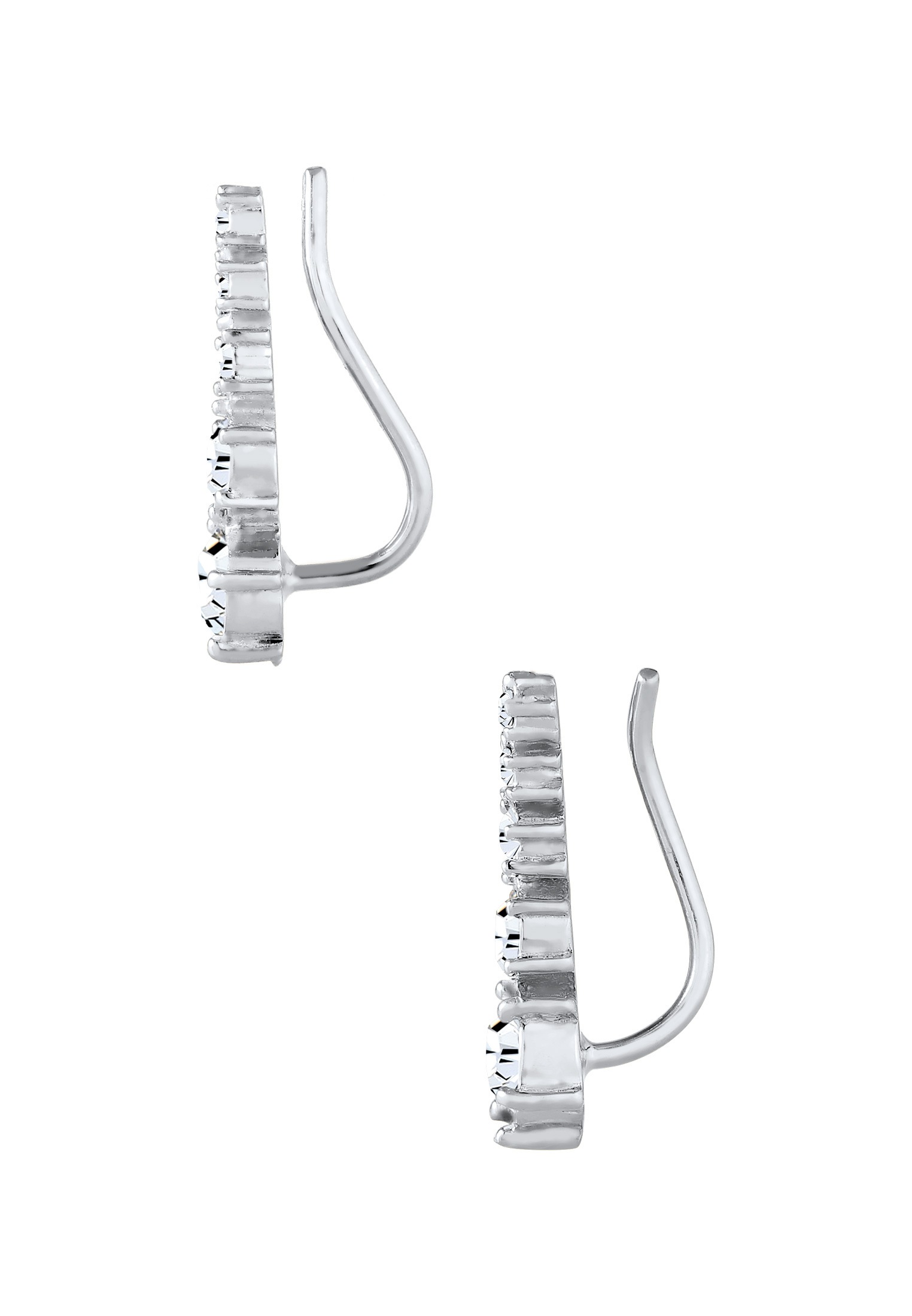 Elli Paar Ohrstecker »Ohrringe Earcuff Klassik Kristalle 925 Silber«