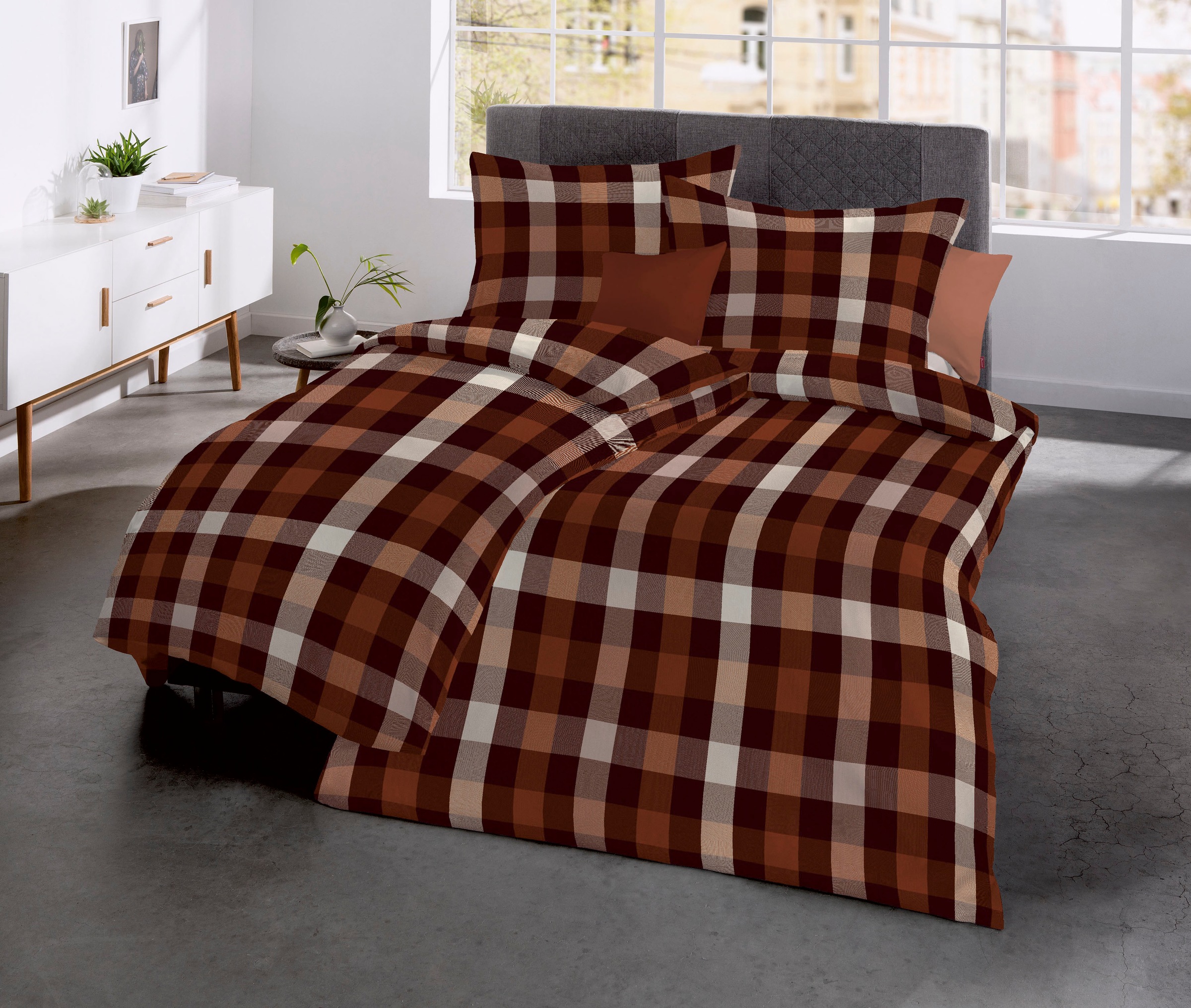 fleuresse Bettwäsche »Lech 3742«, Edelflanell, Baumwolle, in Gr. 135x200, 155x220, 200x200cm