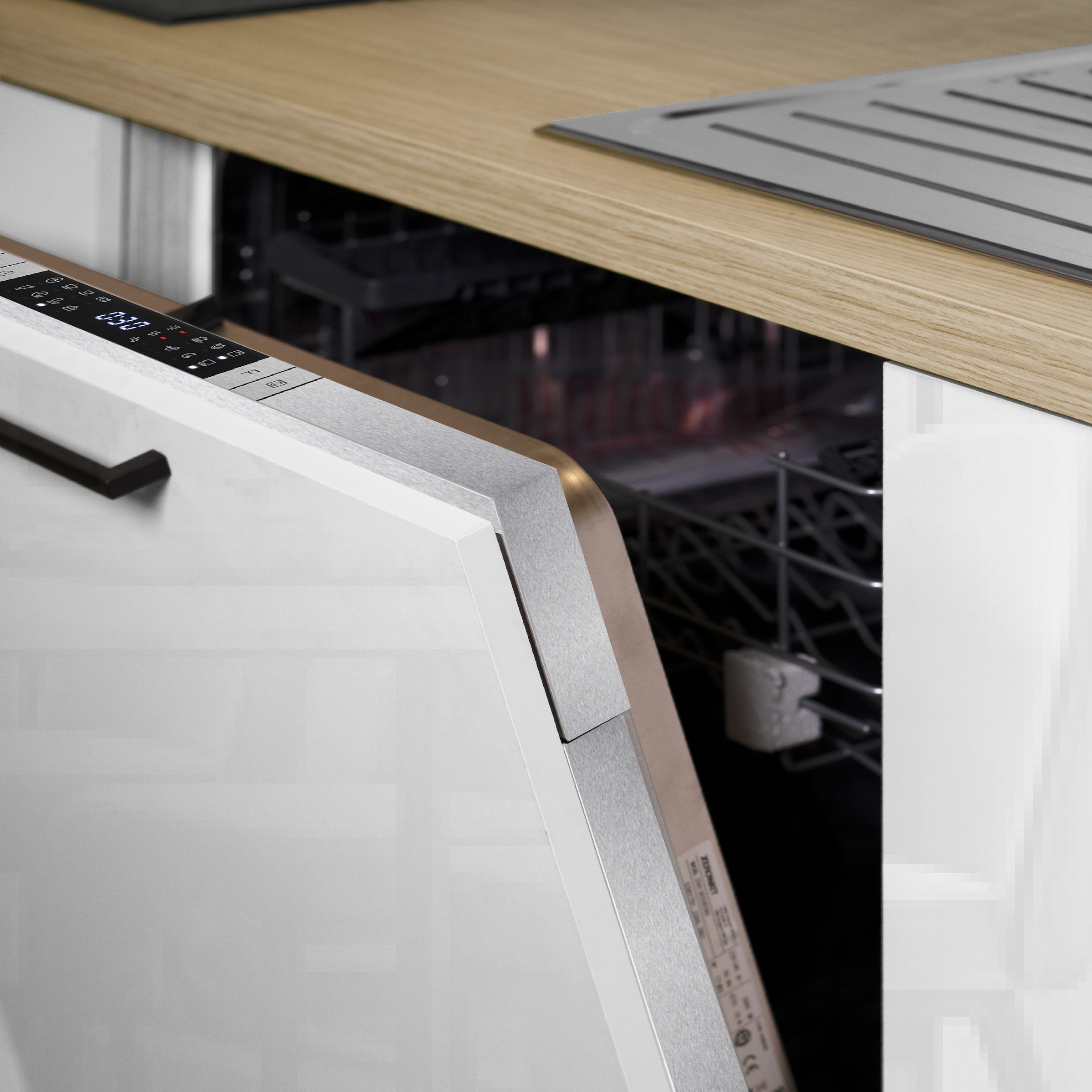 KOCHSTATION Küchenzeile »Luna, Einbauküche, Zeilenküche, mit Soft-Close Funktion, Made in Italy« Breite 300 cm ohne E-Geräte, mit Spüle+Siphon und Aufsatz