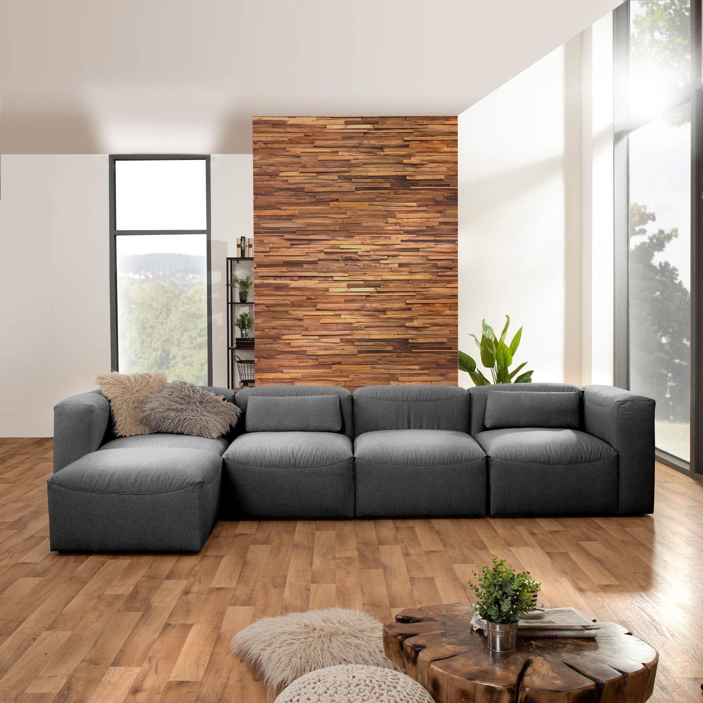 Sofa-Set »Lena«, aus Winzer® (Spar-Set, kaufen 07 5 Ecksofa Max kombinierbar St.), Sitz-Elementen, 5 individuell online