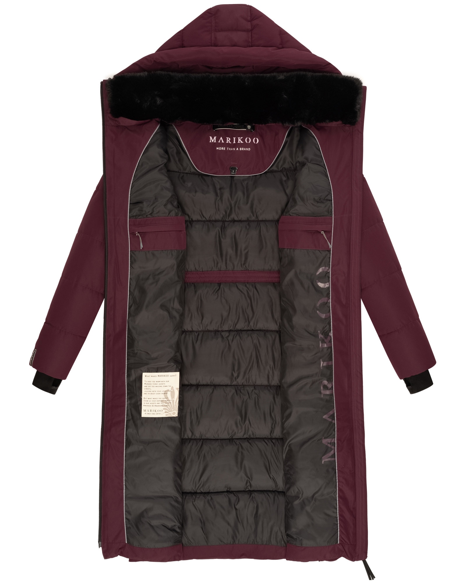 Marikoo Steppjacke »Marikoo Zuraraa lange Damen Winter Steppjacke B989«