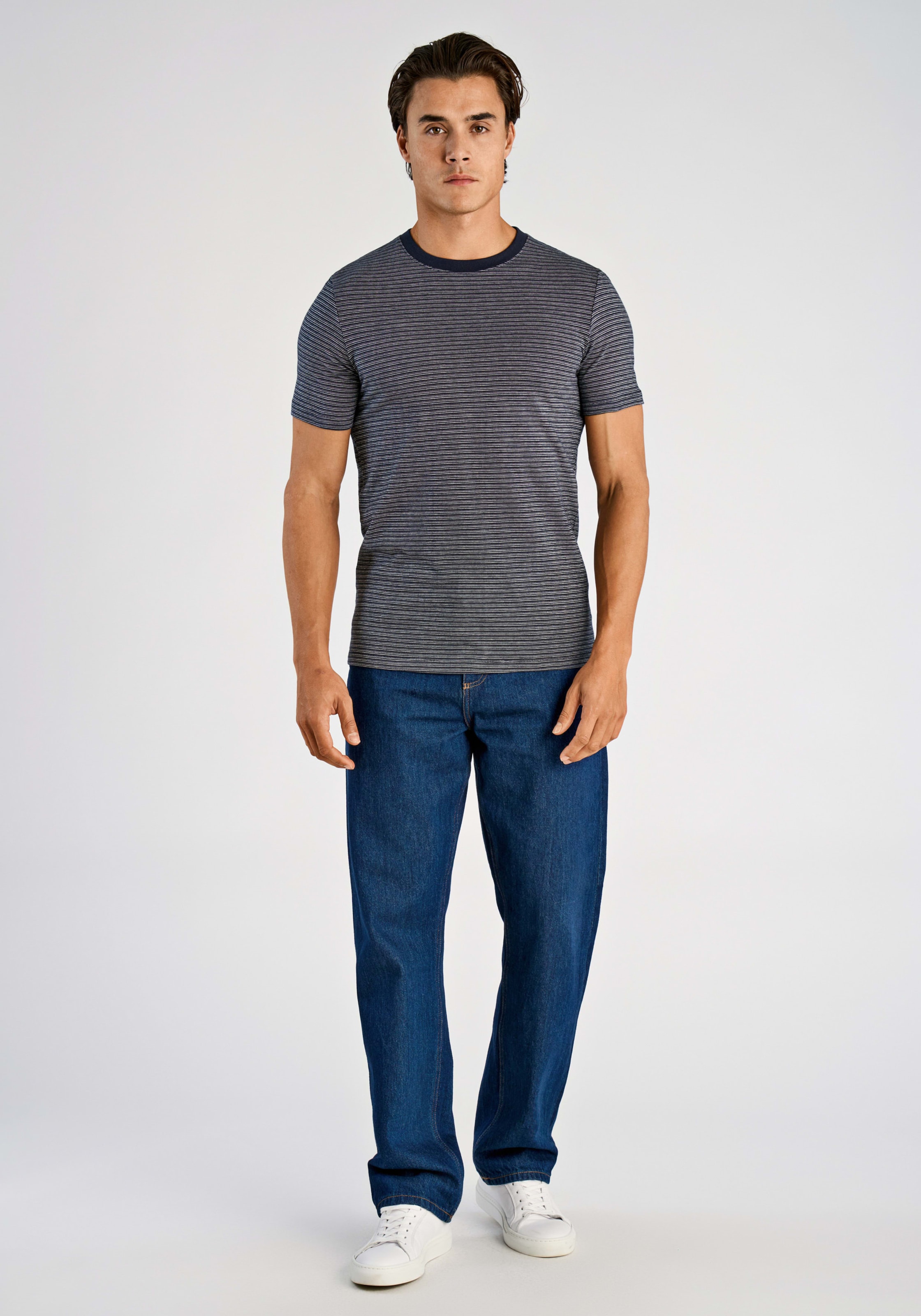 LINDBERGH Rundhalsshirt mit feiner Struktur