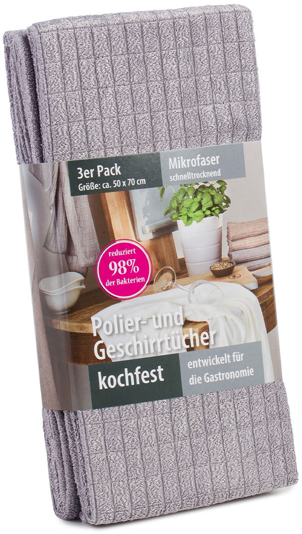 Gözze Geschirrtuch »Polier- und Geschirrtuch, Mikrofaser« schnelltrocknend und kochfest