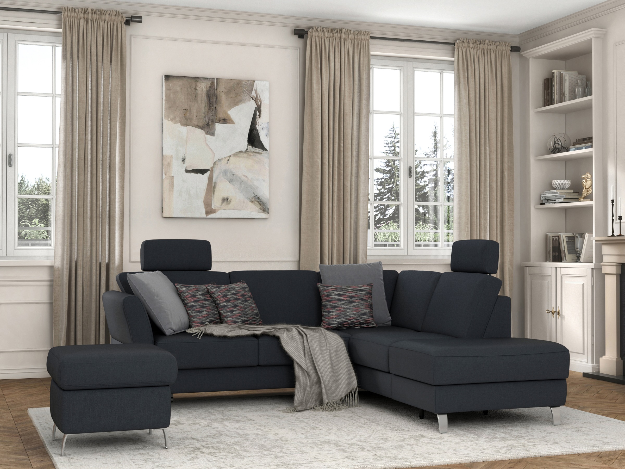 sit&more Stauraumhocker »Visby« auch erhältlich in dem mit Wasser zu reinigendem "Soft clean" Bezug